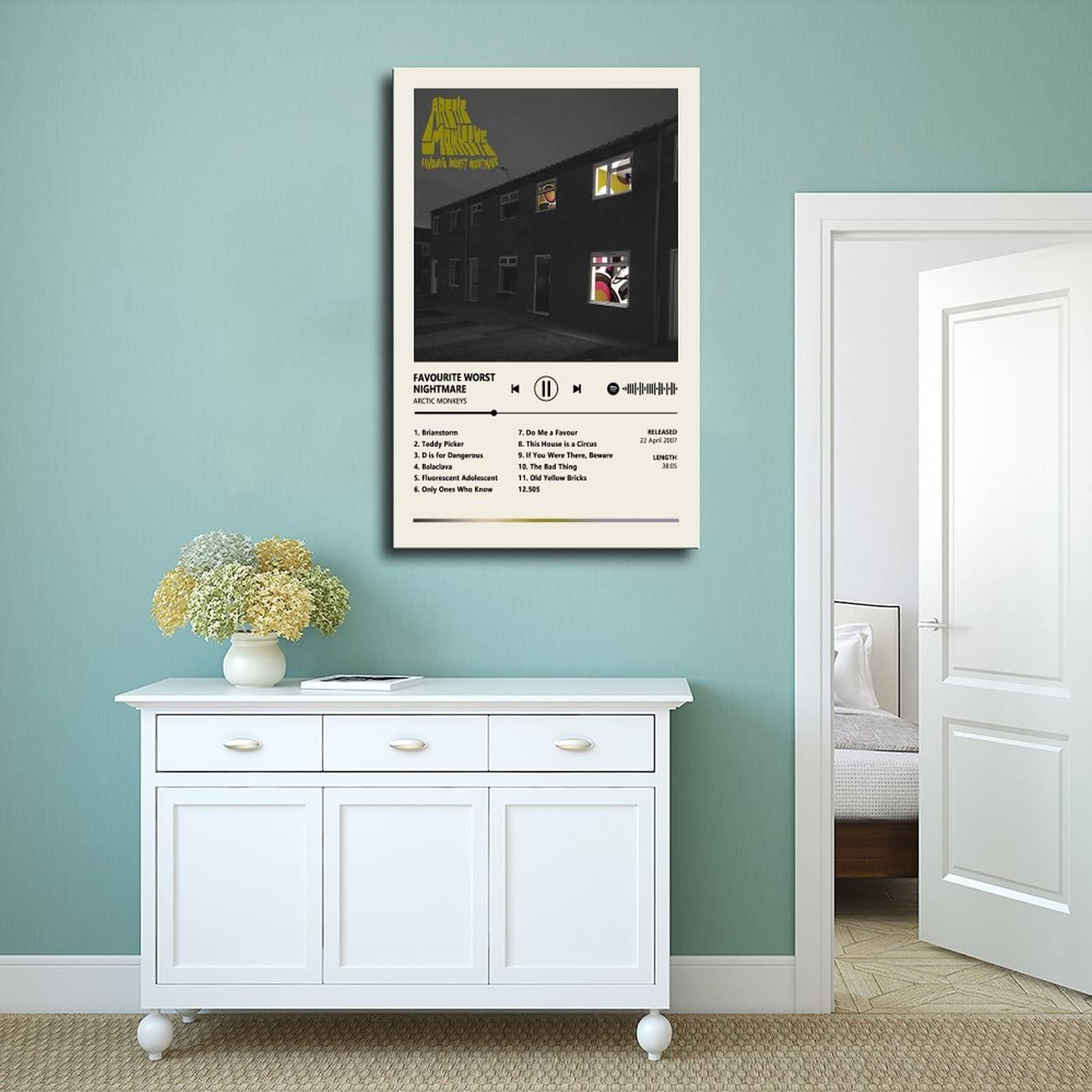 1600x1600 WANMLY Arctic Poster Monkeys Favorite Worst Nightmare Music Album Cover Poster Canvas Poster Bedroom Decor Sports Landscape Office Room Decor Gift Unframe:12x18inch(30x45cm): Posters & Prints