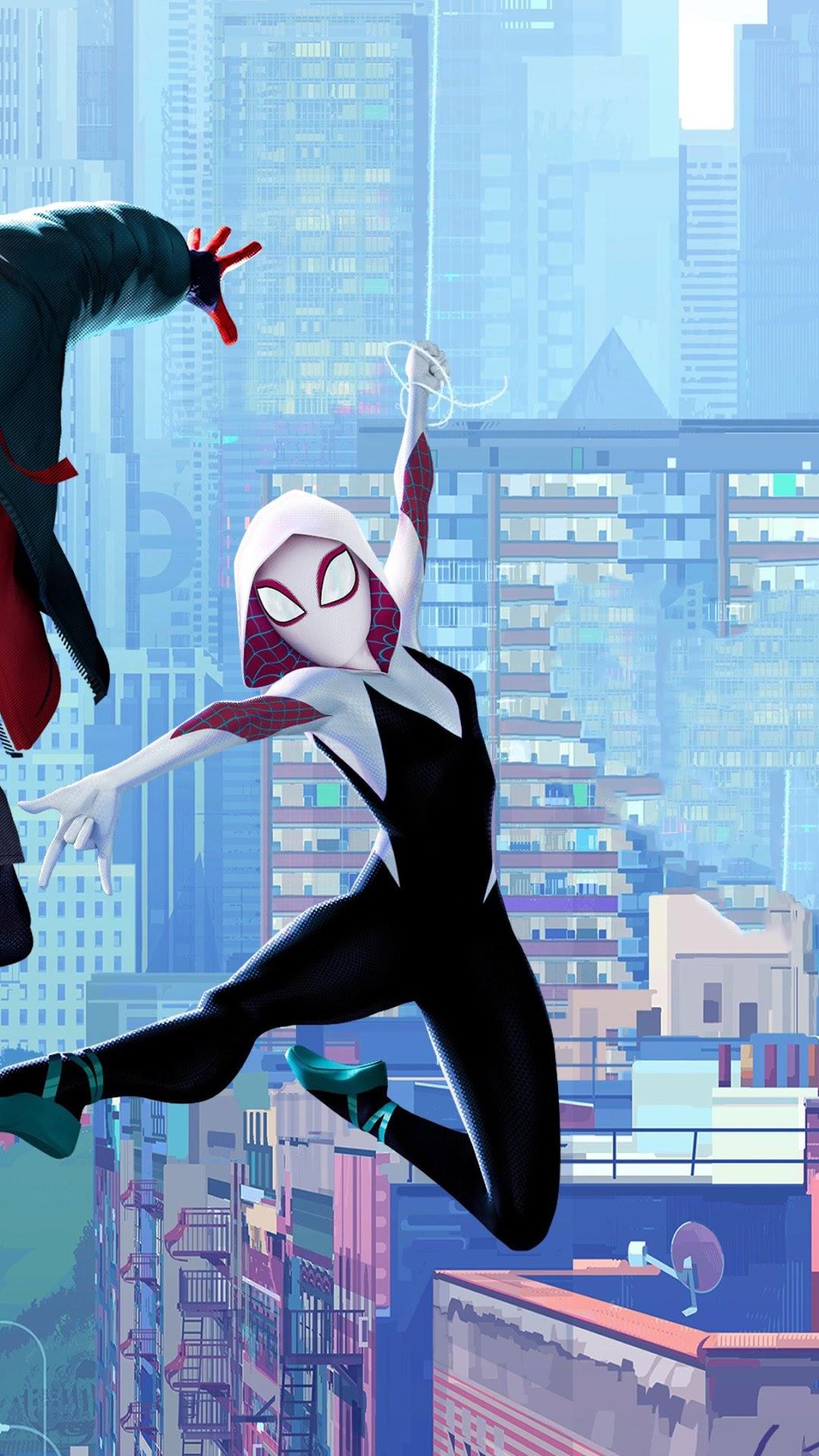 1080x1920 Miles Morales, Spider Gwen, Peter Parker, Spider Man: Into TheSpider Verse HD Gallery HD Wallpaper