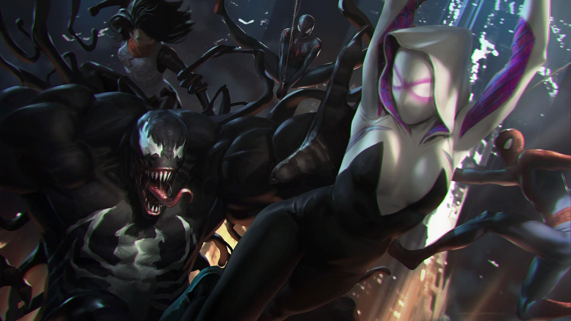 1920x1080 Wallpaper Venom Wallpaper, Fantasy Art, Spider Gwen, Spider