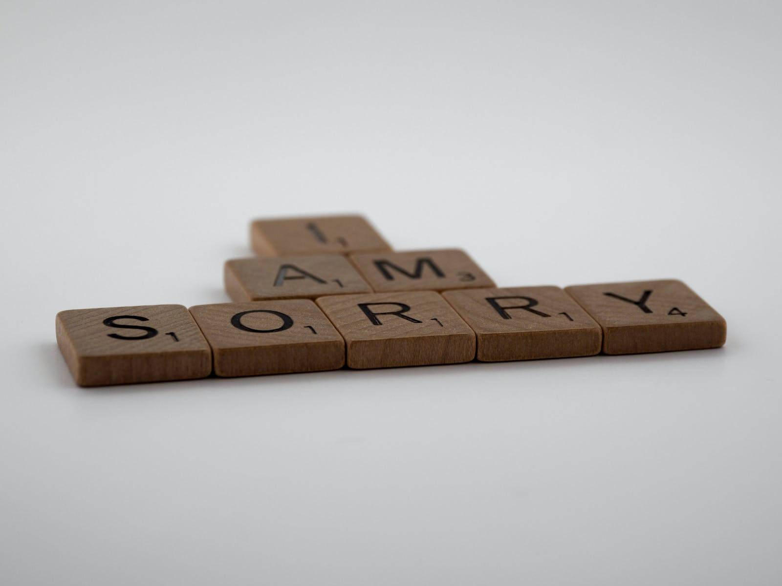 1600x1200 Download Im Sorry Scrabble Pieces Wallpaper