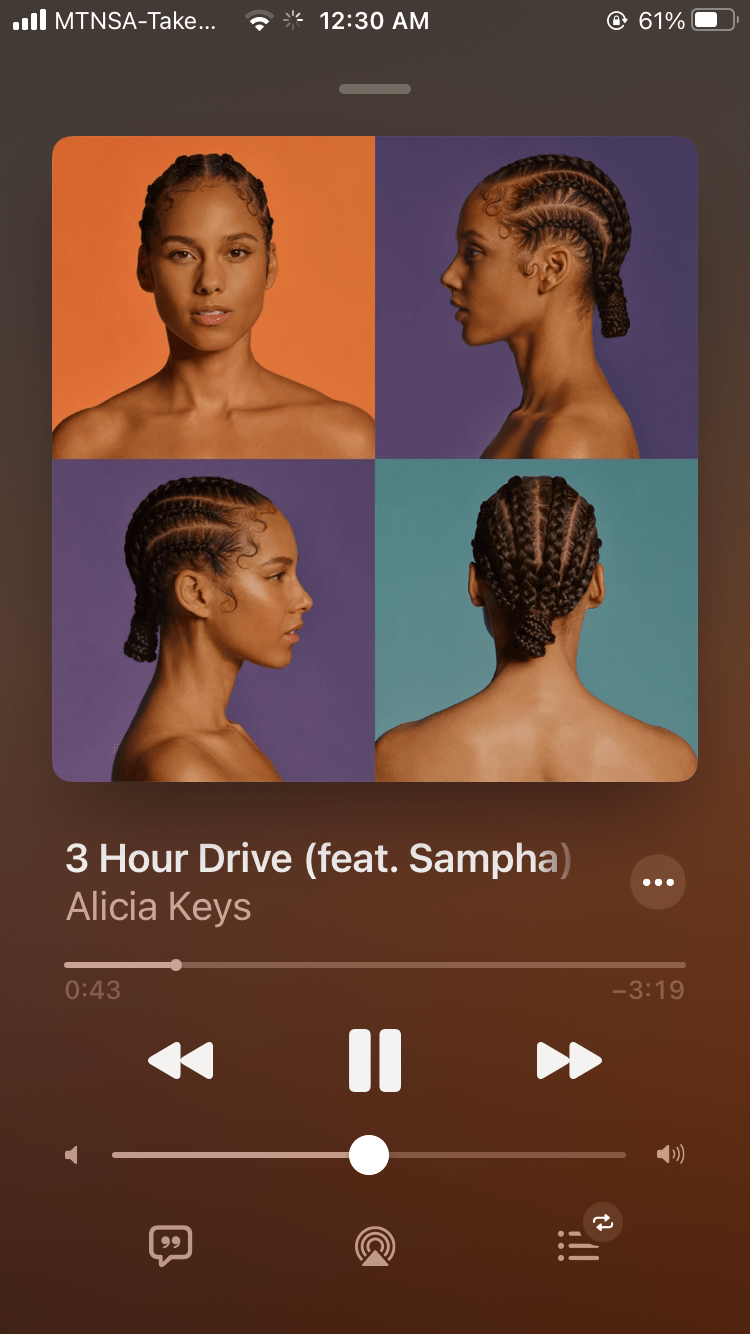 750x1334 Alicia Keys (feat Sampha) hour drive. Music playlist, Alicia keys, Pandora screenshot
