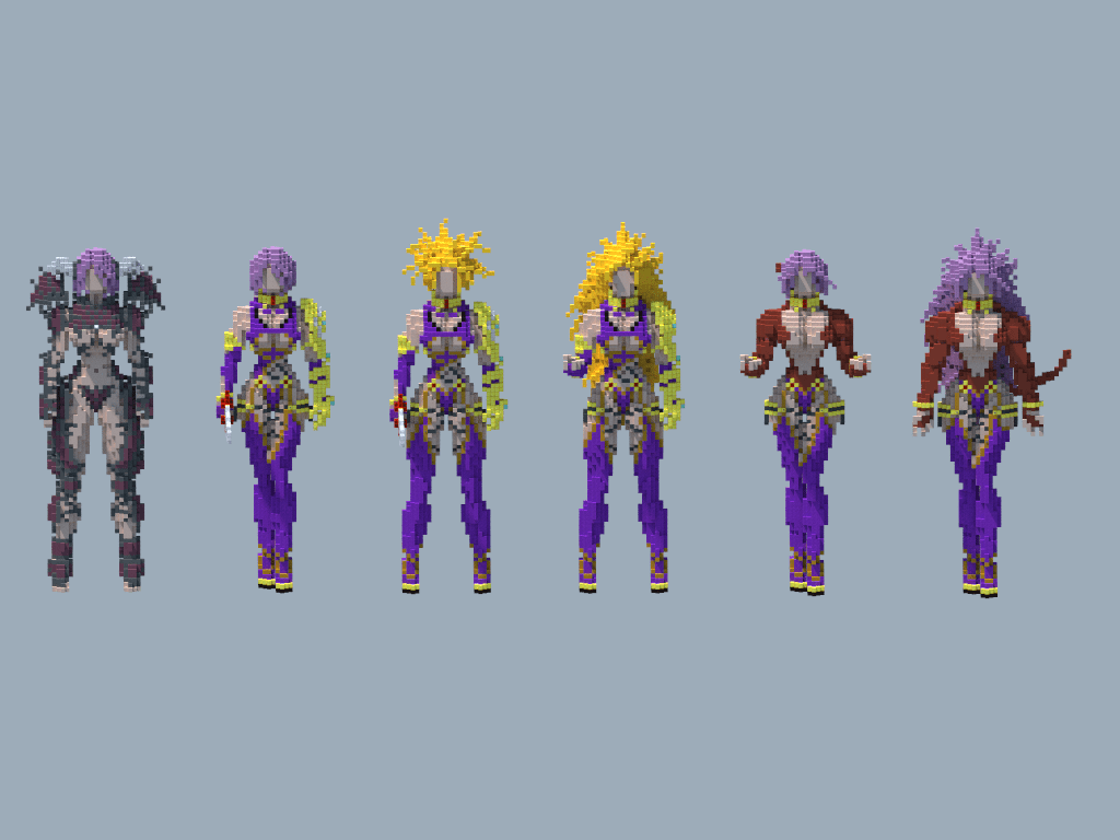 1024x768 Ivy Valentine 3D Art Collection Minecraft Map