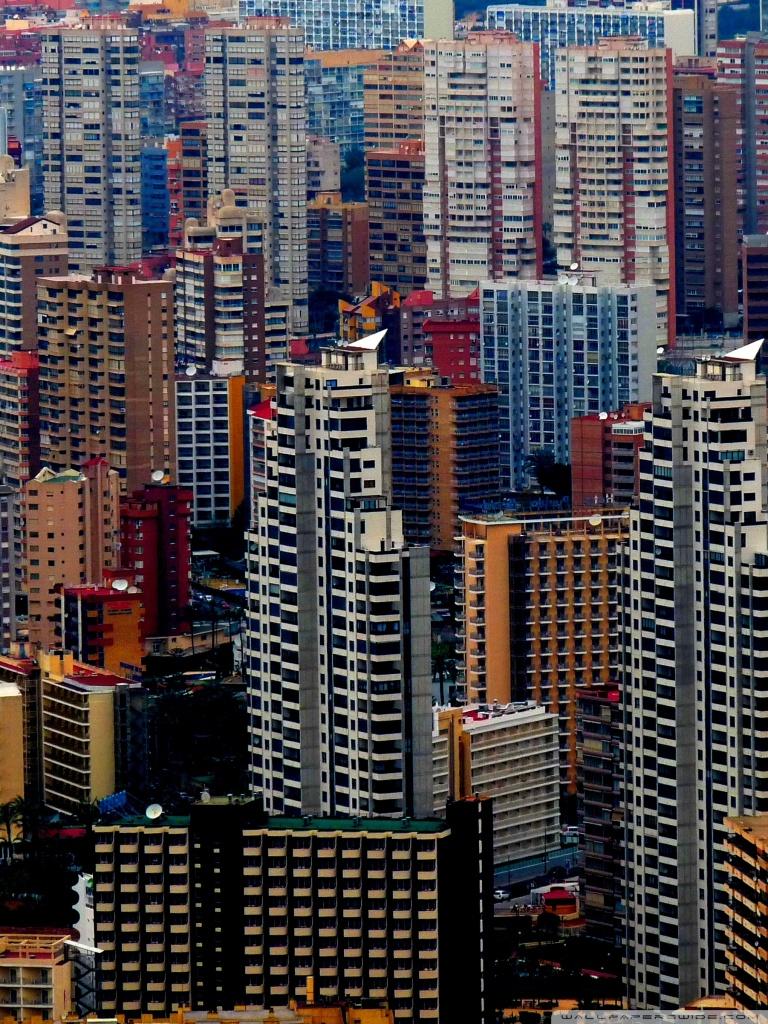 768x1024 Benidorm Buildings Ultra HD Desktop Background Wallpaper for 4K UHD TV : Widescreen & UltraWide Desktop & Laptop : Tablet