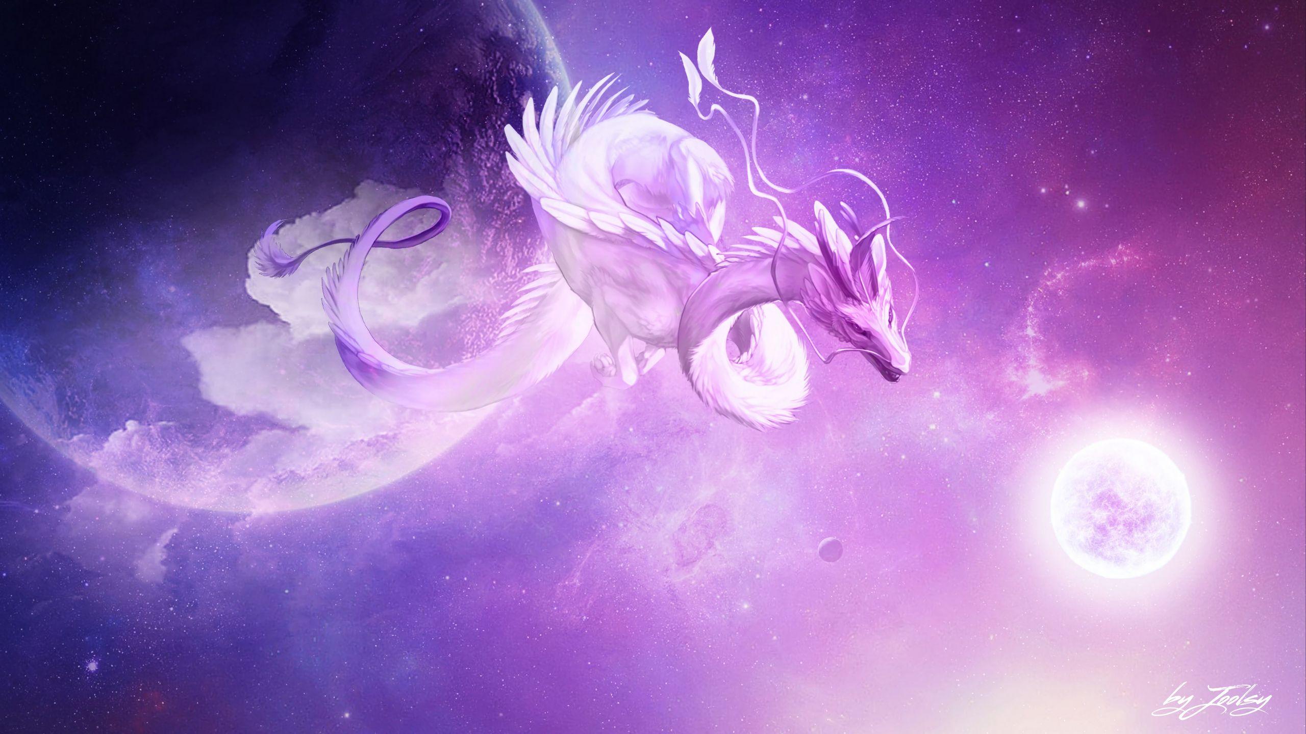 2560x1440 Download wallpaper 2560x1440 dragon, fantasy, art widescreen 16:9 HD background