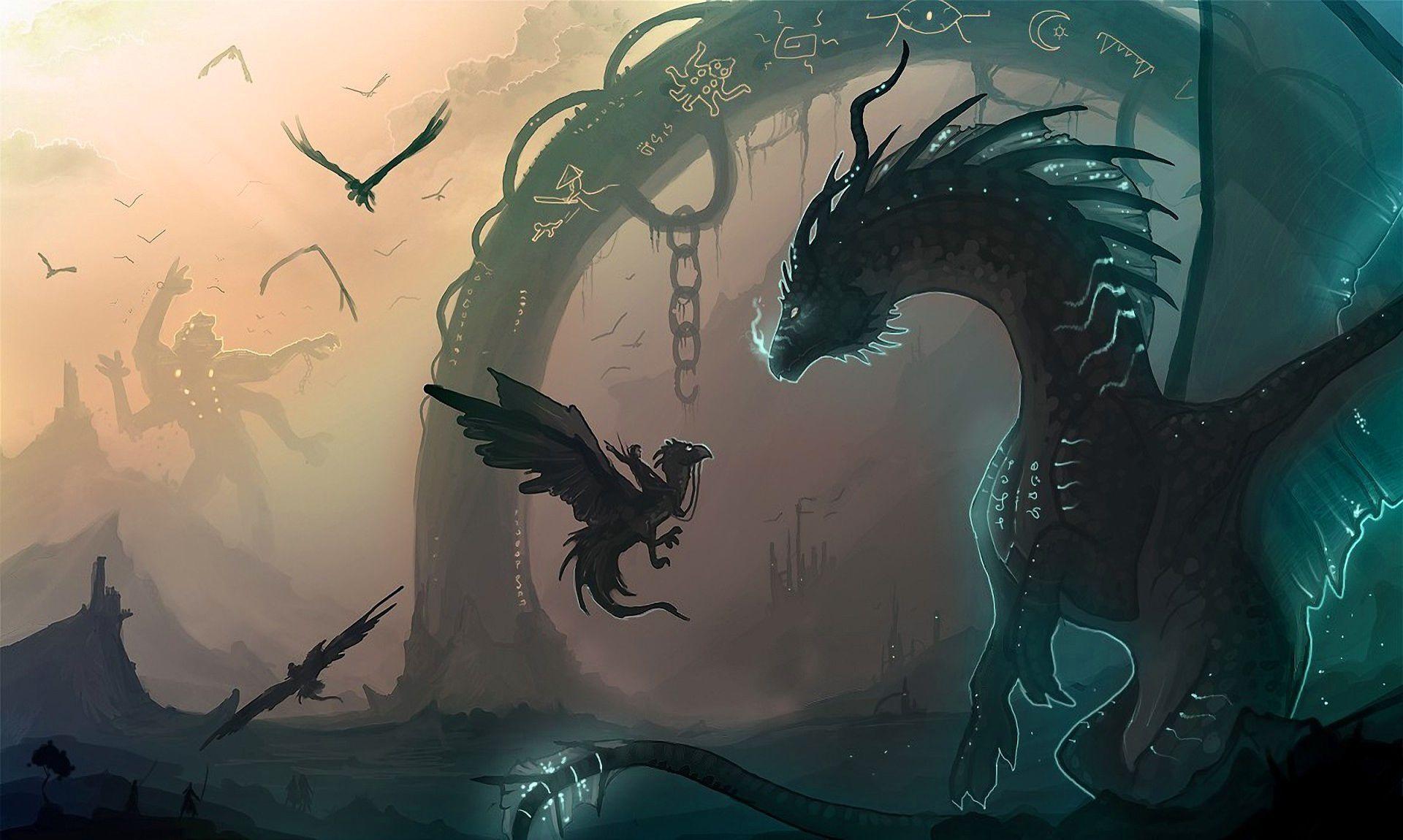 1920x1150 Dragon Fantasy Art Wallpaper