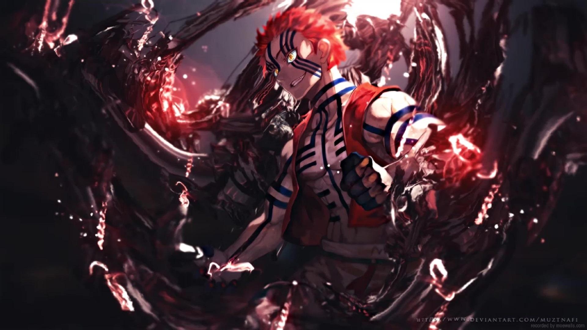 1920x1080 Akaza Upper Rank Three Kimetsu No Yaiba