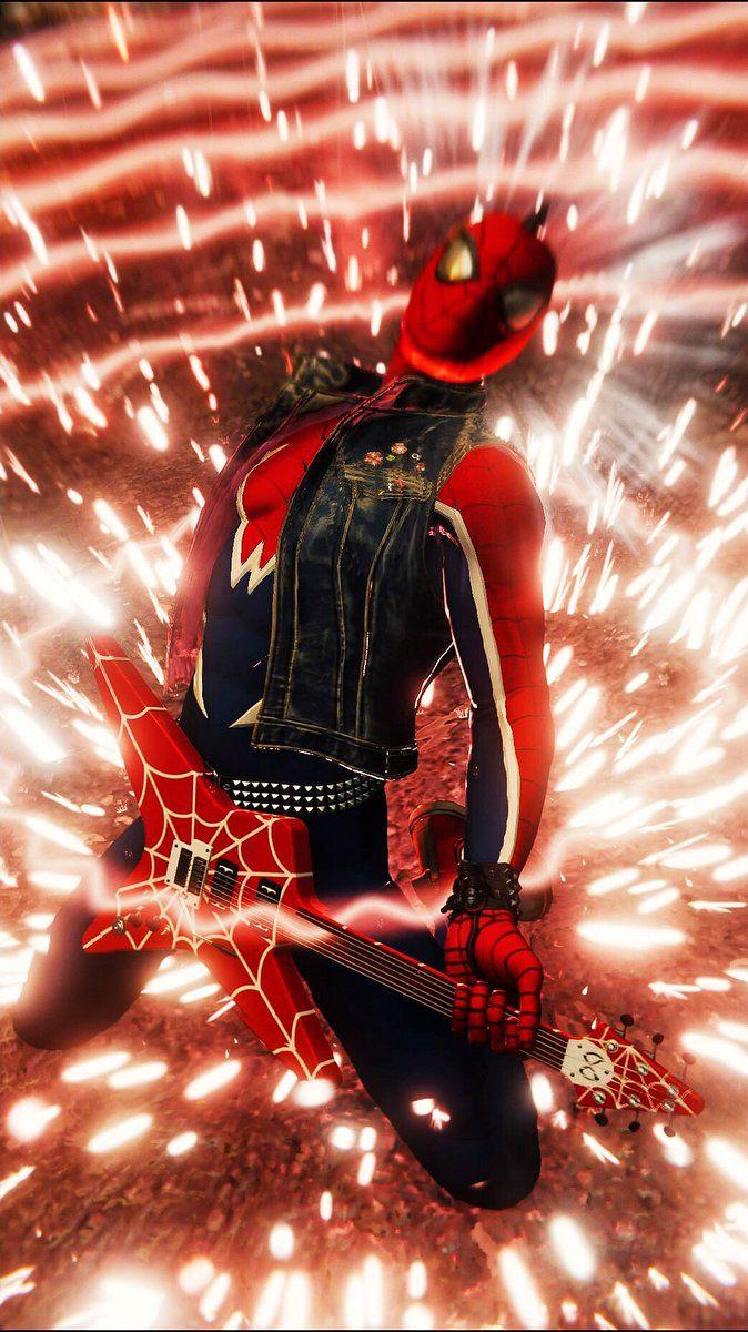 674x1200 Rock And ROLL SPIDER PUNK #spiderman #spidermanps4 #wallpaper. Marvel Spiderman Art, Symbiote Spiderman, Spiderman Artwork