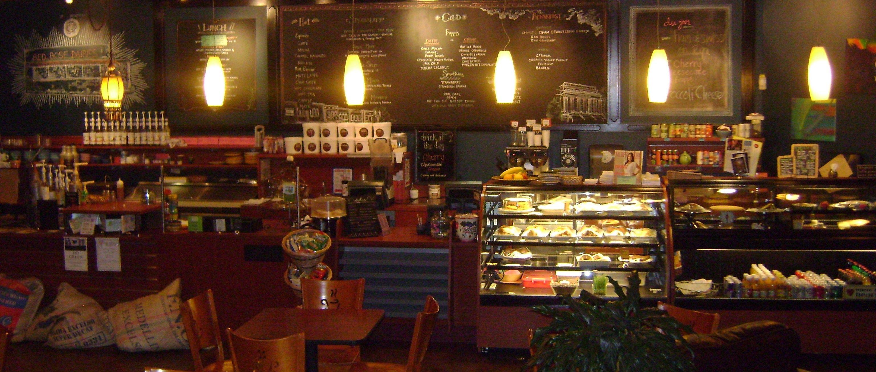 3072x1307 Cafe Lofi Wallpaper