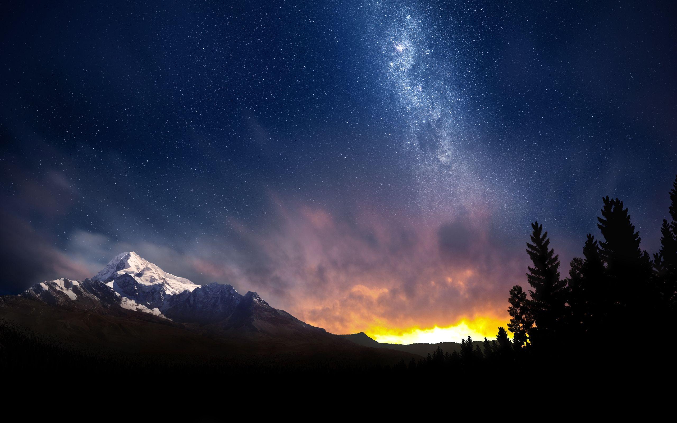 2560x1600 Night Sky Wallpaper