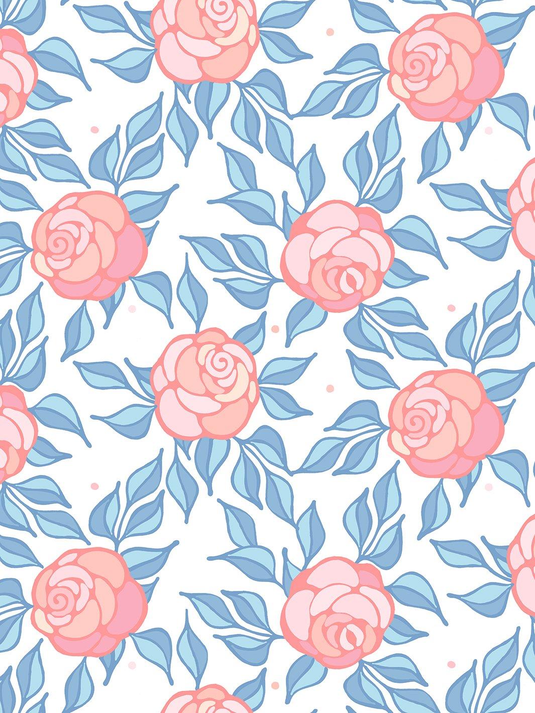 1065x1420 Groovy Floral' Wallpaper by Barbie™