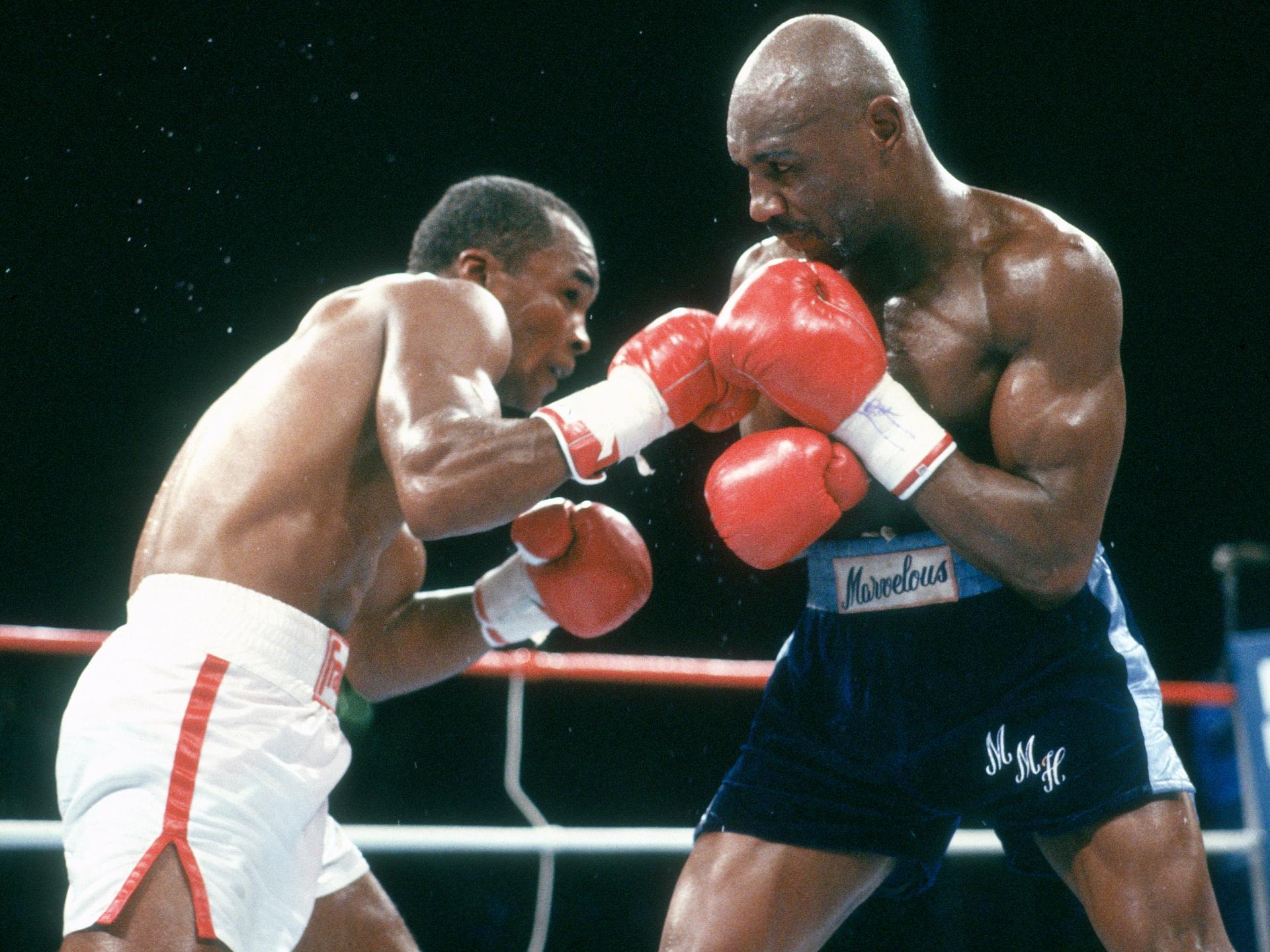 1920x1440 Sugar Ray Leonard says 'Marvelous' Marvin Hagler was 'so strong' he lifted him off his feet with an uppercut during 1987 'Super Fight'