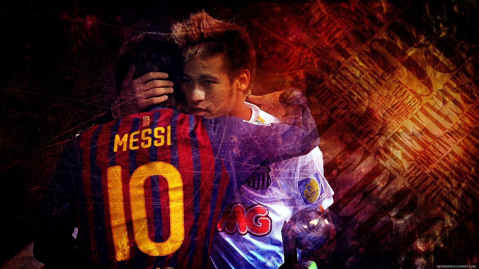 1920x1080 Neymar And Messi Wallpaper