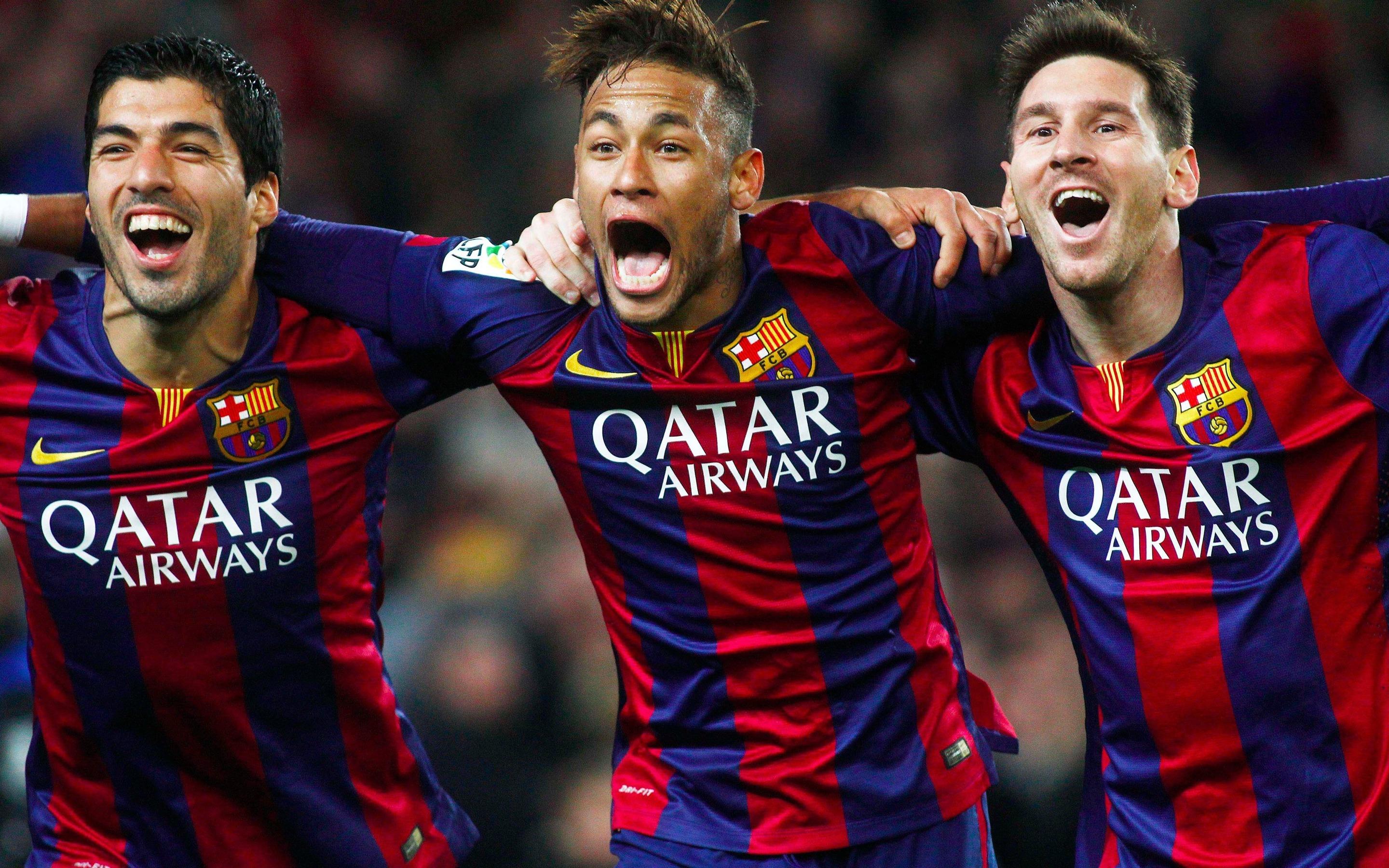 2880x1800 Messi Suarez Neymar 2017 Footballer Photo