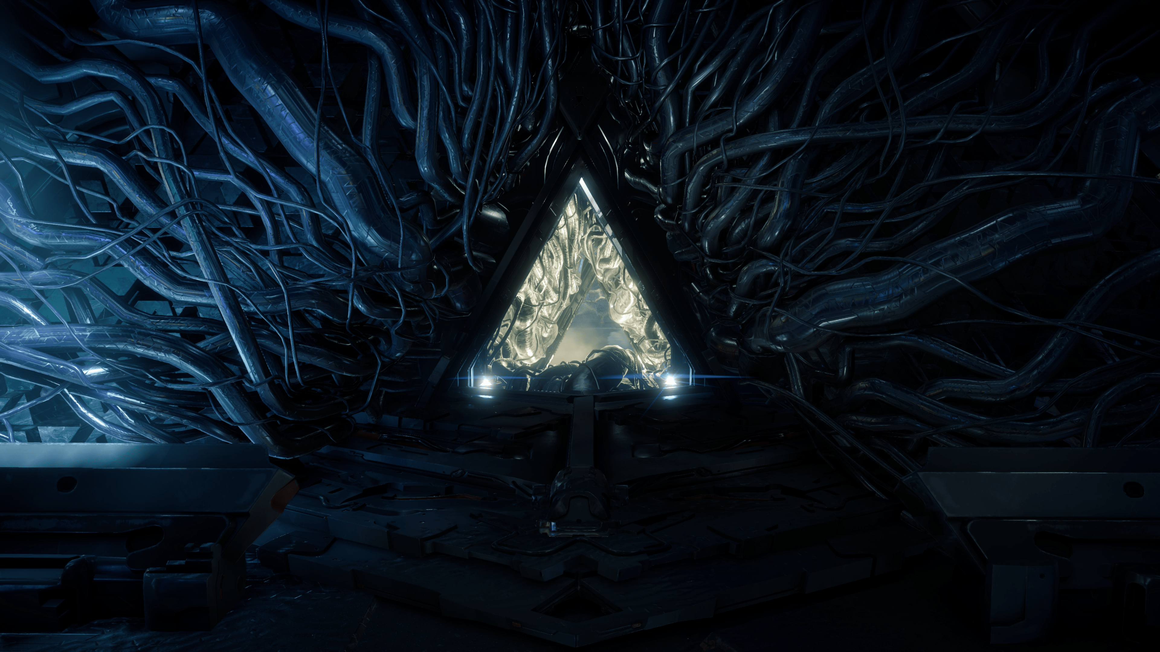 3840x2160 4K, video games, Horizon: Zero Dawn, lights, science fiction, bunker, horizon zero dawn, cave, vault, mist, 4K Gallery HD Wallpaper