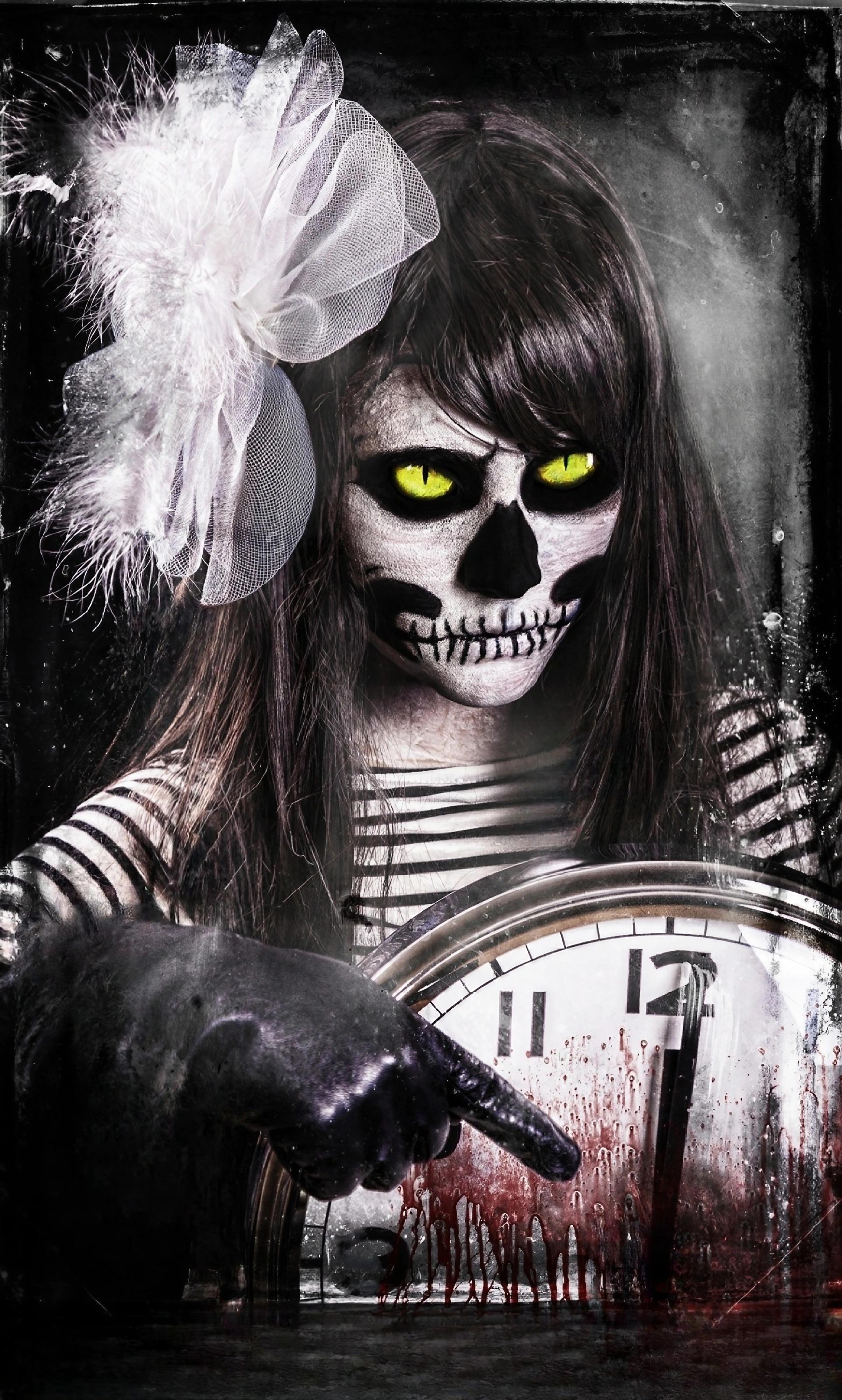 1924x3200 Bhoot Khatarnak With Clock Wallpaper Download