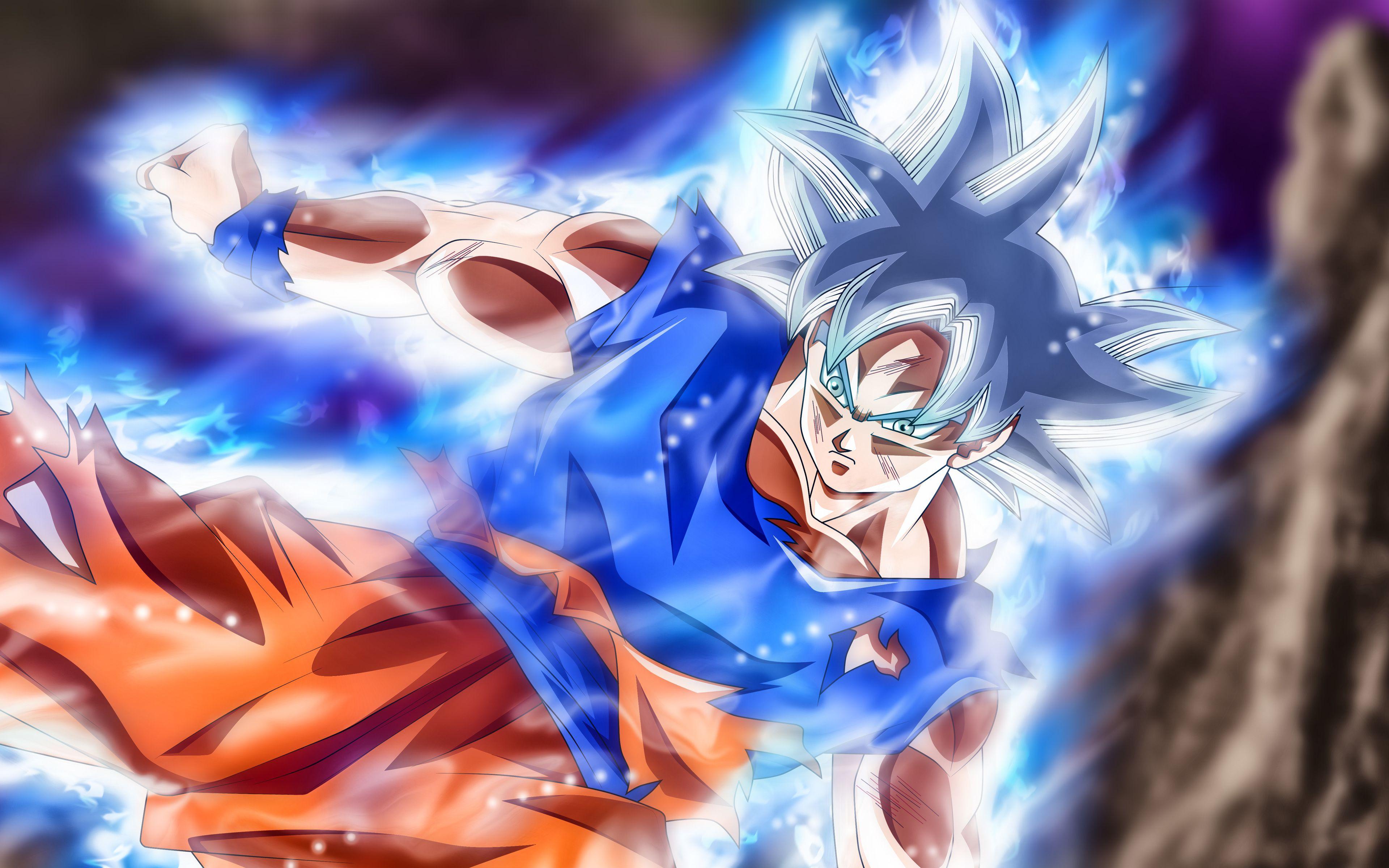3840x2400 Download wallpaper 4k, Black Goku, fighter, DBS, manga, Goku, magic