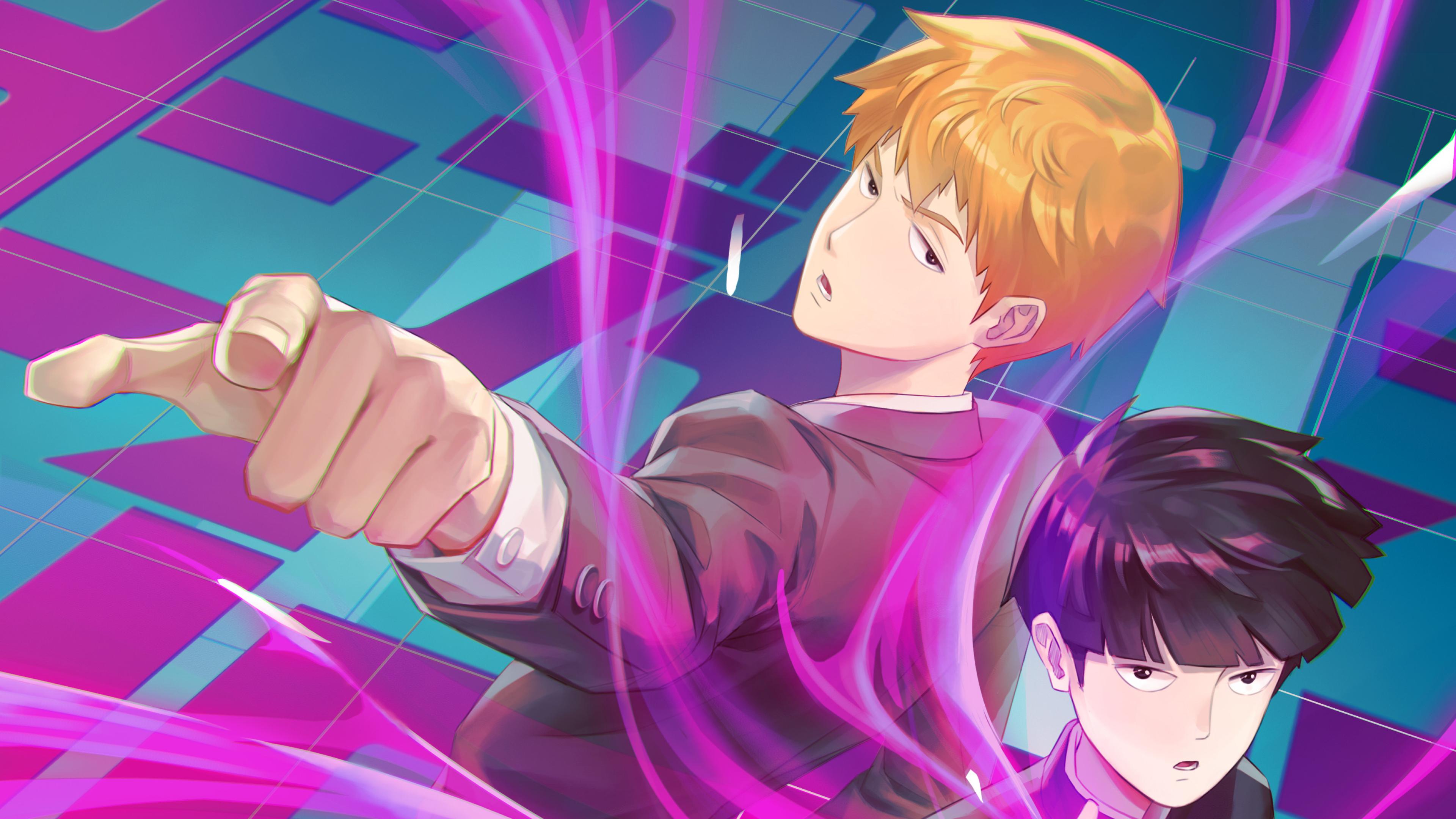 3840x2160 Wallpaper Anime, Shigeo Kageyama, Arataka Reigen, Mob Psycho Teruki Hanazawa, Background Free Image