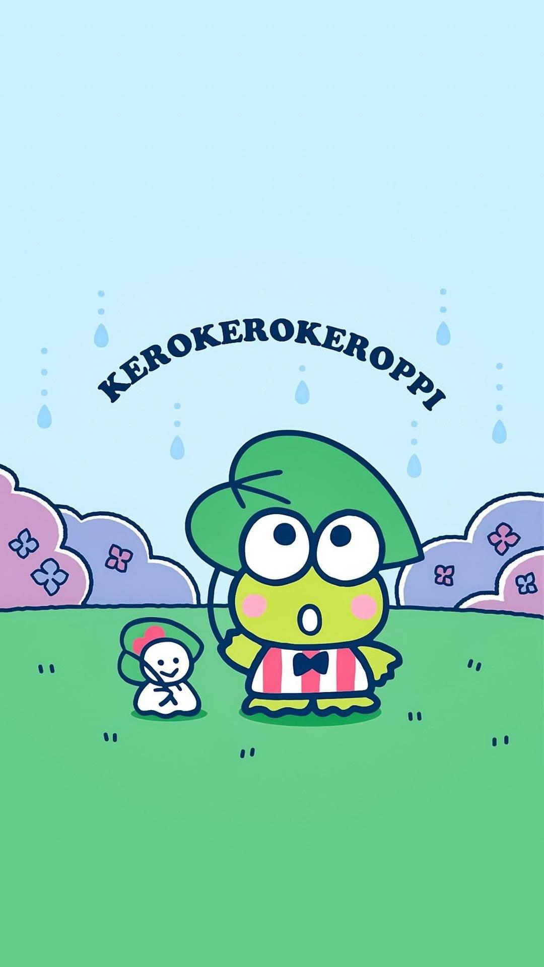 1080x1920 Download Keroppi Under The Rain Wallpaper