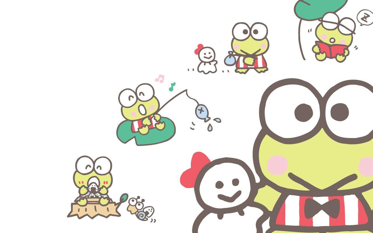 1280x800 Keroppi Wall. Hello kitty shop, Keroppi wallpaper, Sanrio wallpaper