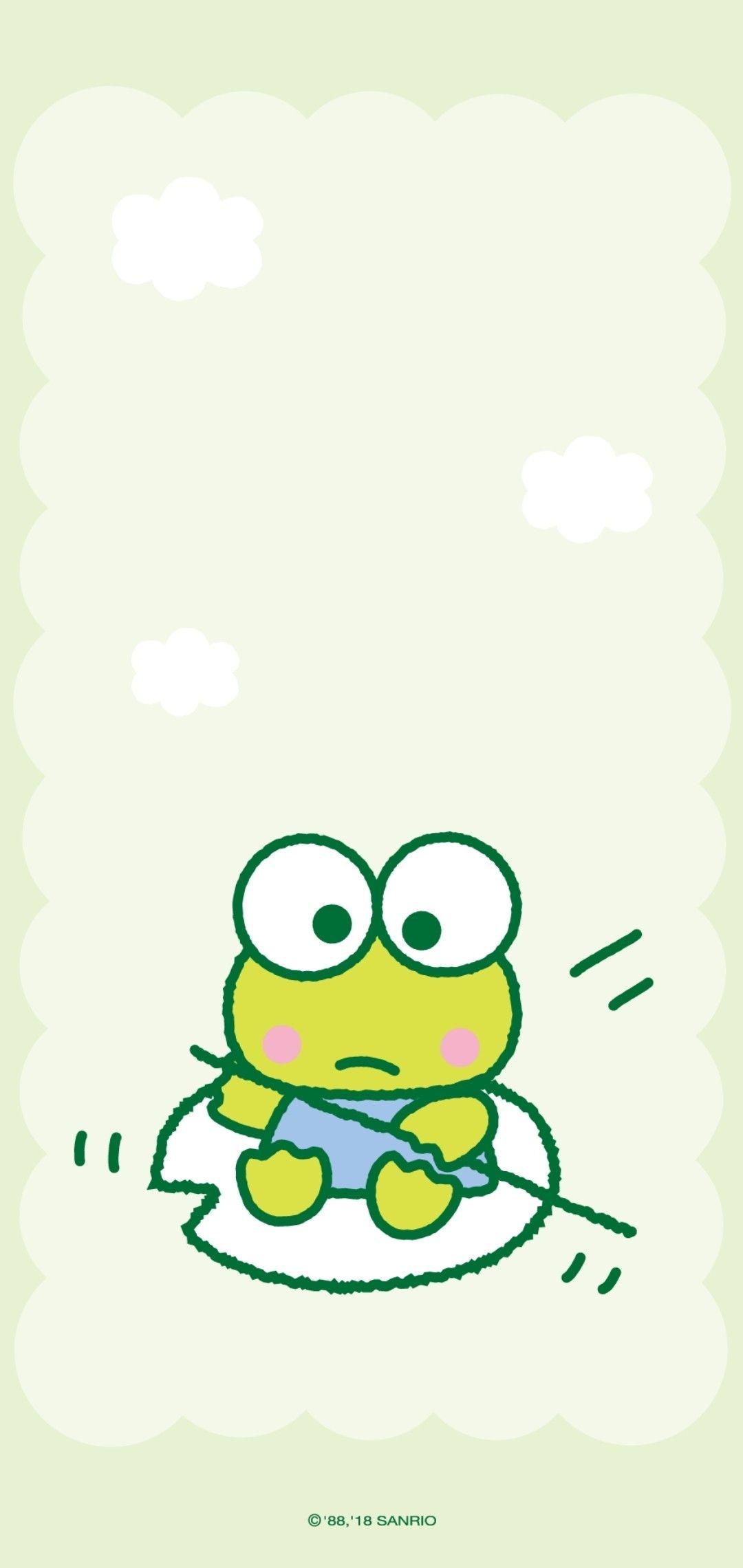 1080x2280 keroppi. Keroppi wallpaper, Frog wallpaper, Hello kitty drawing
