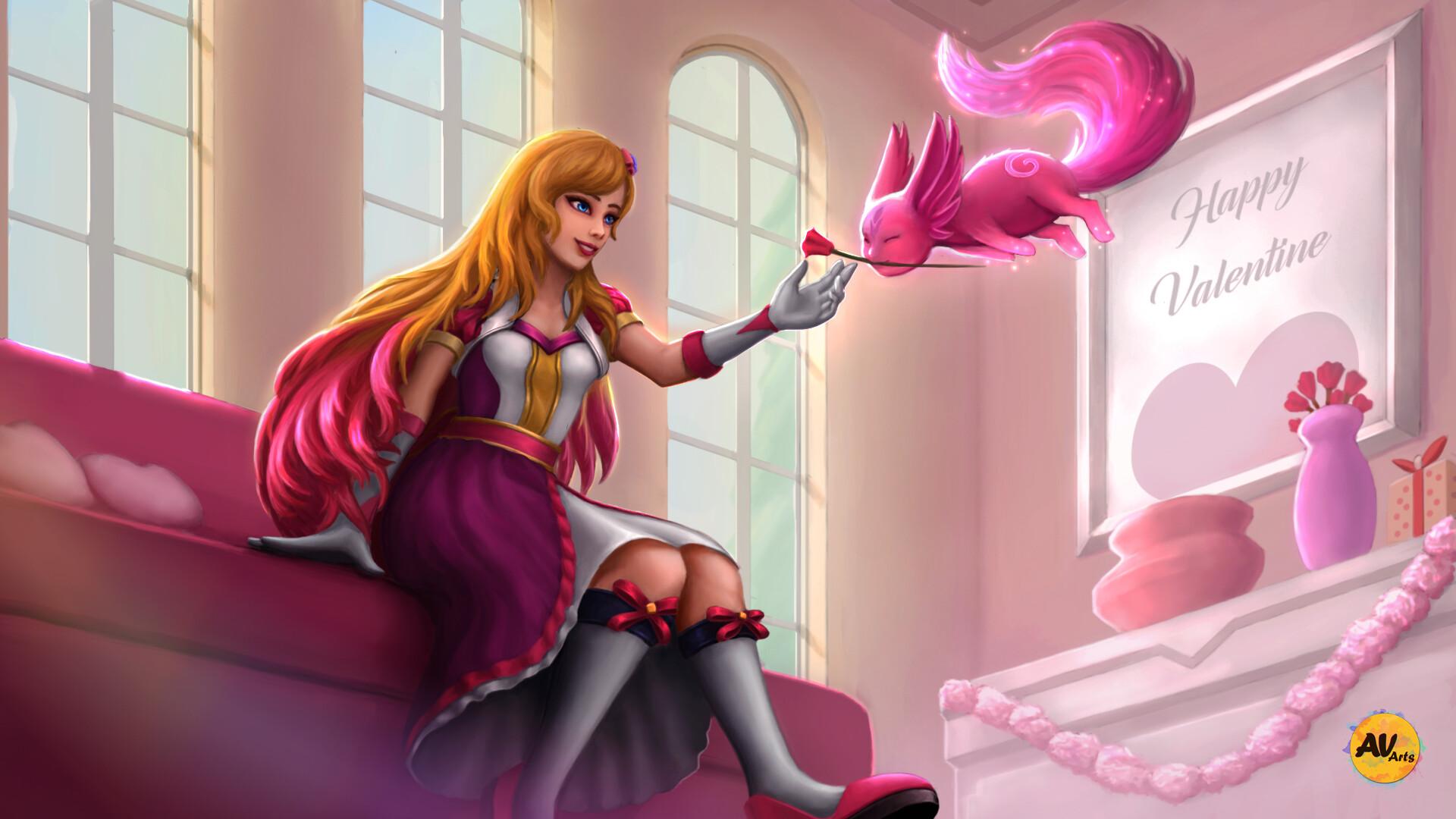 1920x1080 Floryn MLBB fan art Valentine Day edition