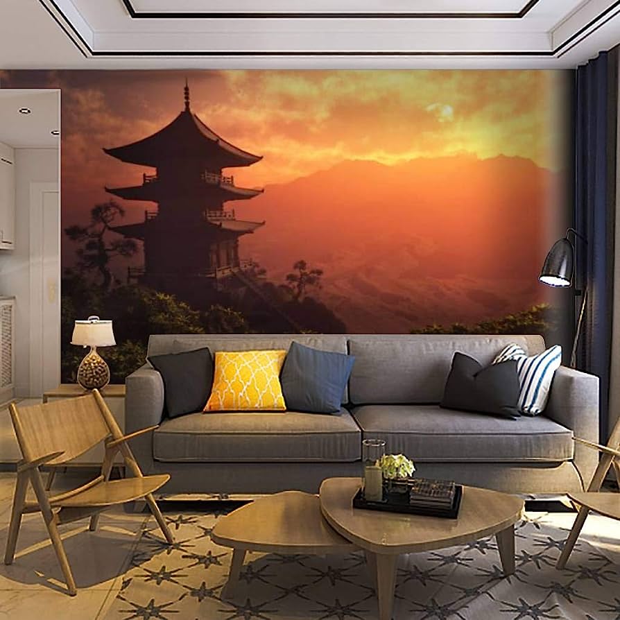 894x894 Wallpaper Wall Mural Chinese House Self Adhesive Removable Peel & Stick Wall Decor Home Craft Wall Decal Wall Poster Sticker for Living Room