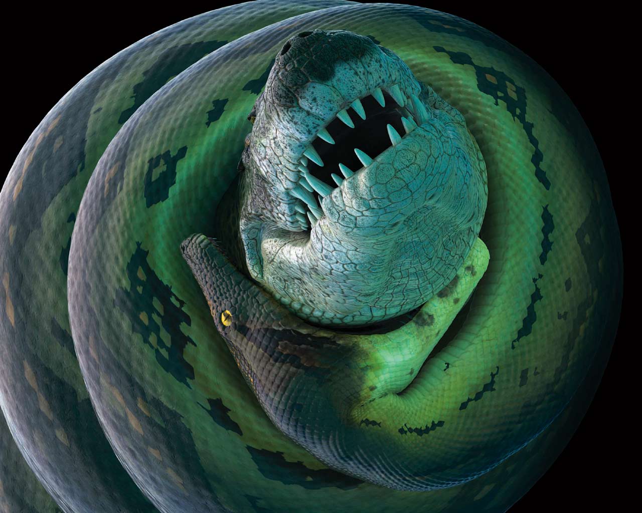 1280x1024 Anthracosuchus balrogus: Giant Prehistoric Crocodile Discovered