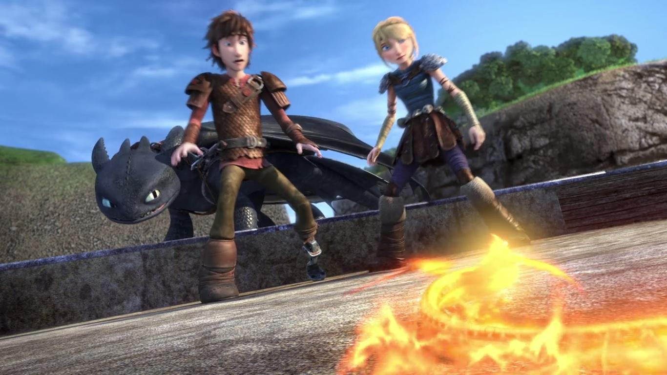 1366x768 Reign of Fireworms. How to Train Your Dragon