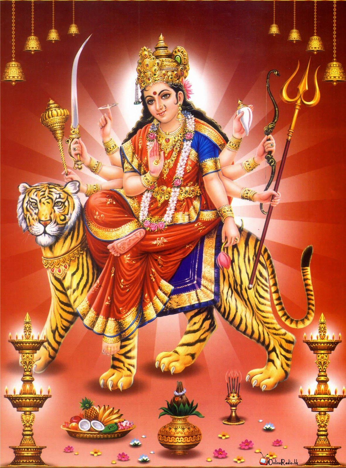 1181x1600 Download Vaishno Devi Wearing Henna On Her Feet Wallpaper