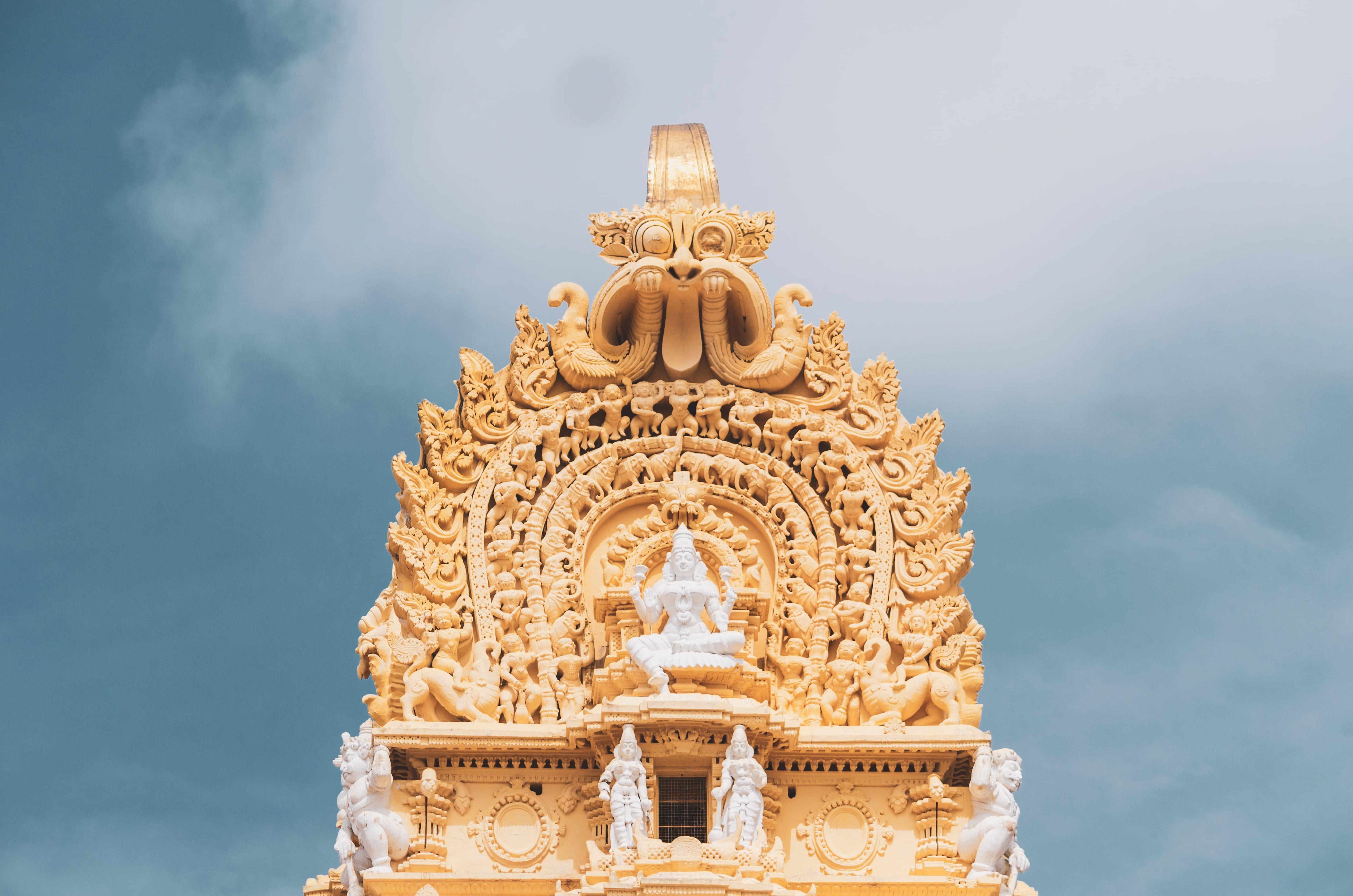 4780x3166 Wallpaper / architecture, cloud, belief, wedding cake, ornate, dessert, chamundi hill, shrine, mysuru, worship, monument, no people, art and craft, representation free download