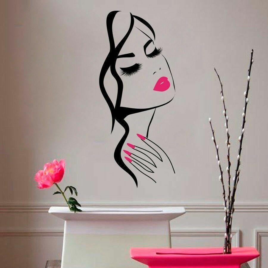 900x900 Beauty Salon Store Nail Hair Salon Vinyl Wall Stickers Wallpaper Home Room Decor