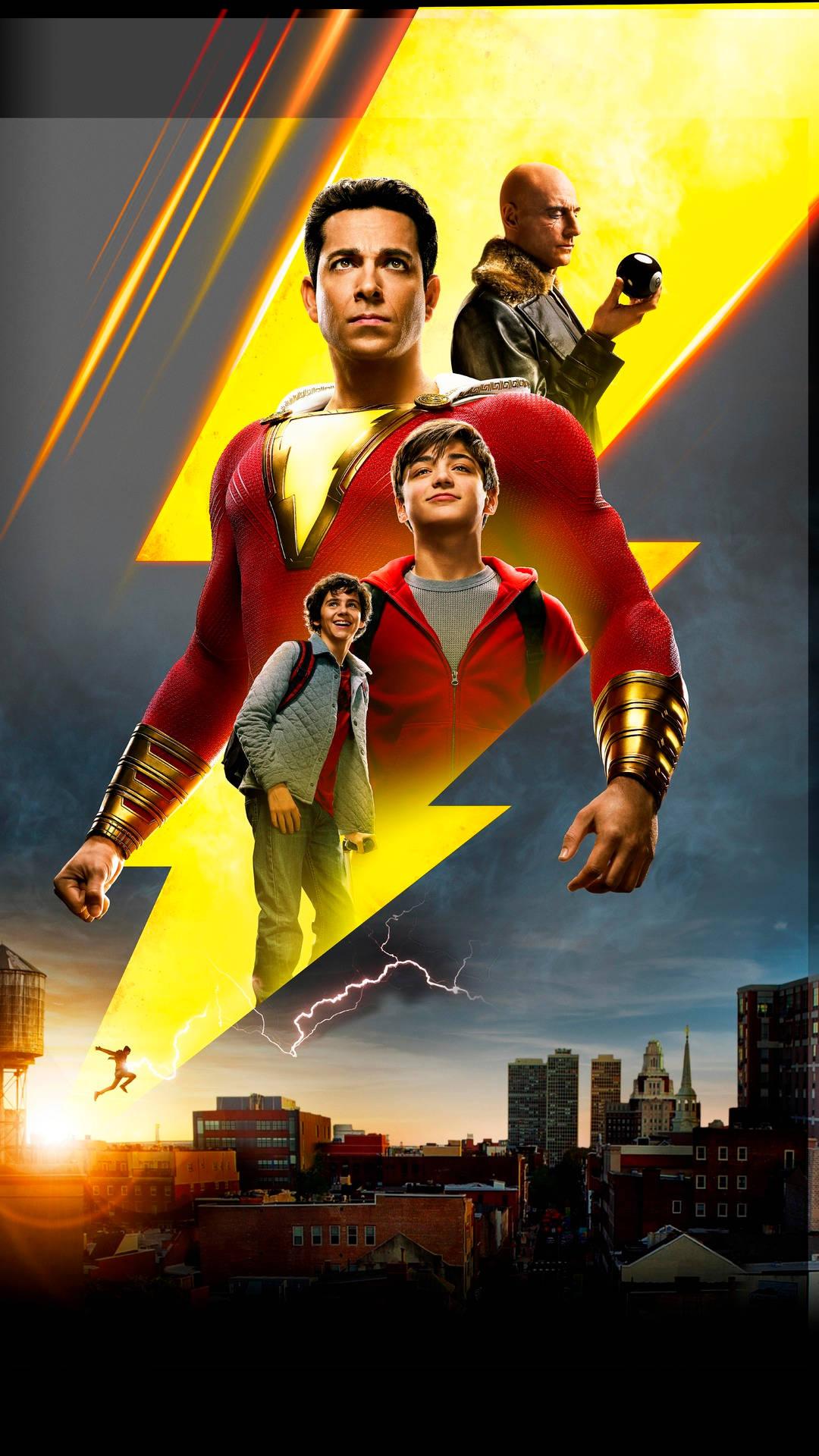 1080x1920 Download Shazam 2019 Movie Textless Poster Wallpaper