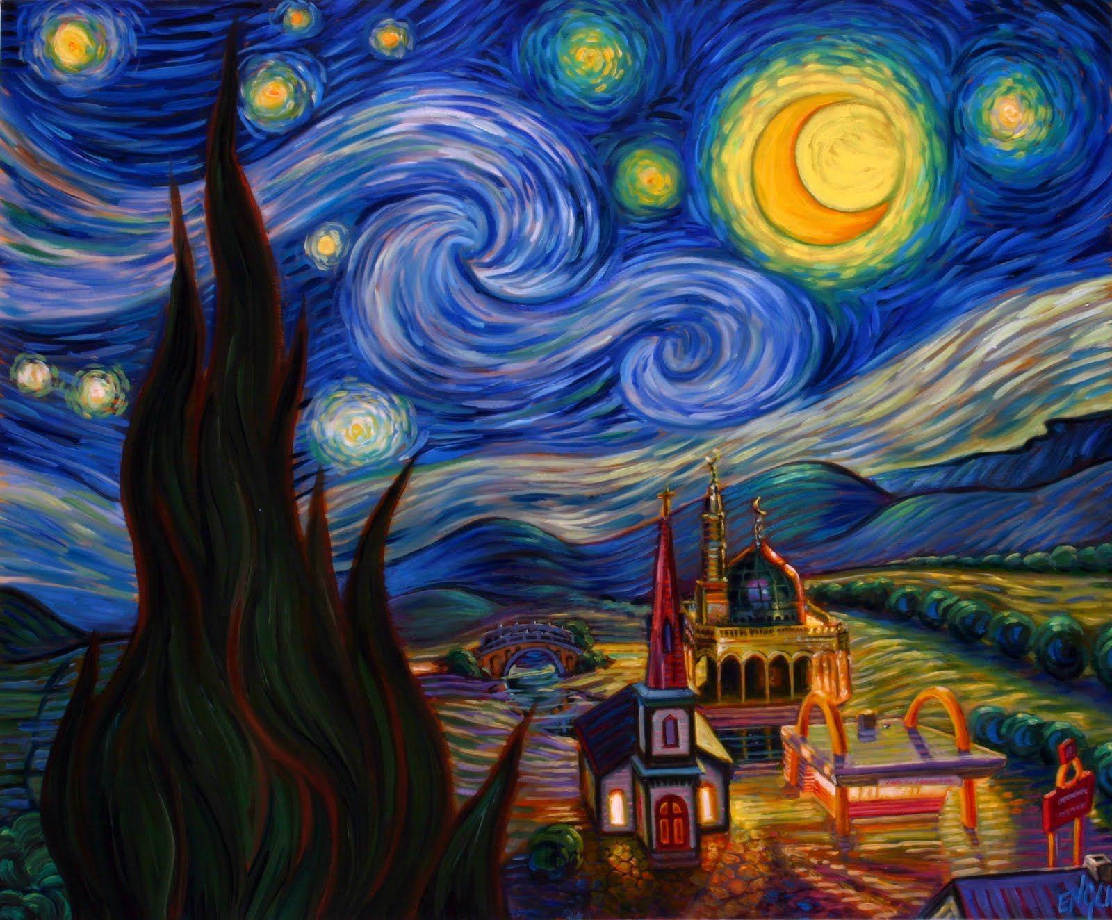 1600x1324 iPhone Wallpaper Van Gogh Inspirational Starry Night Wallpaper Van