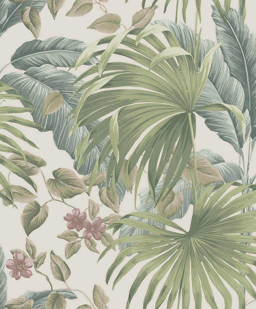828x1000 Belgravia Retreat Large Leaf Wallpaper Beige