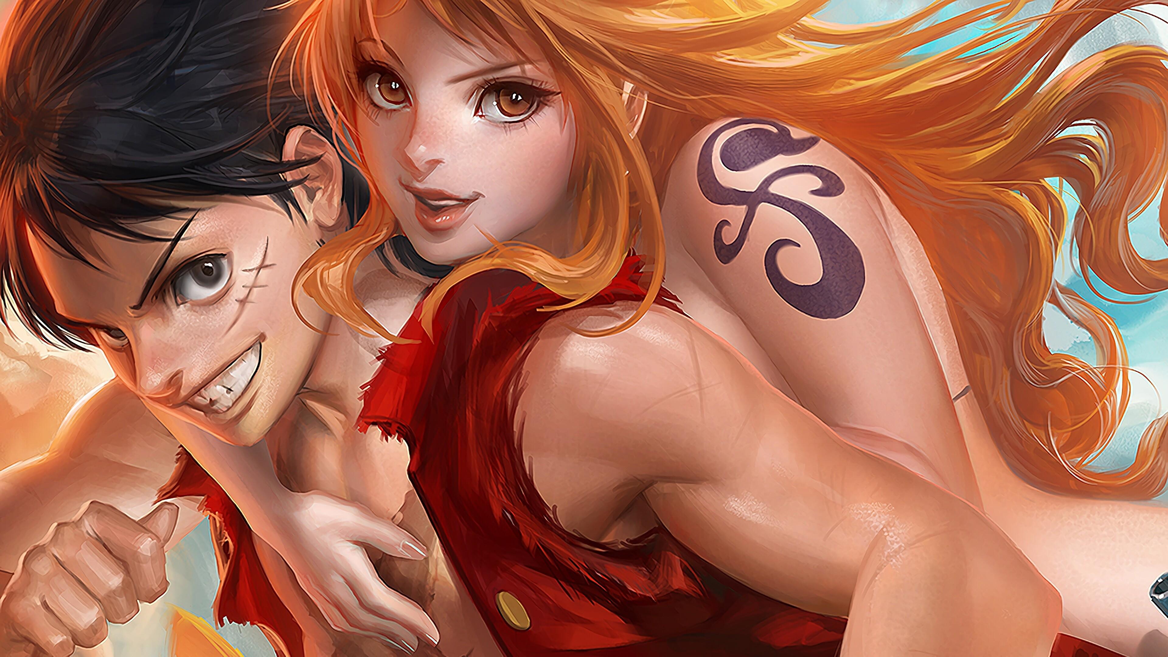 3840x2160 Luffy, Nami, One Piece, 4K Gallery HD Wallpaper