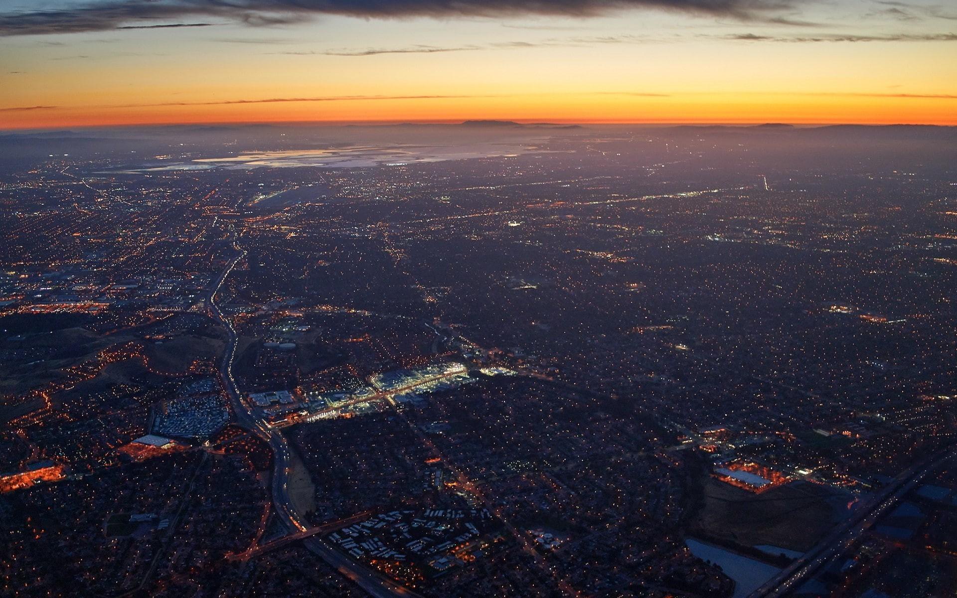 1920x1200 Wallpaper / Silicon Valley, sunset, San Jose, technology, Aerial View, 1080P, USA, california, San Francisco free download