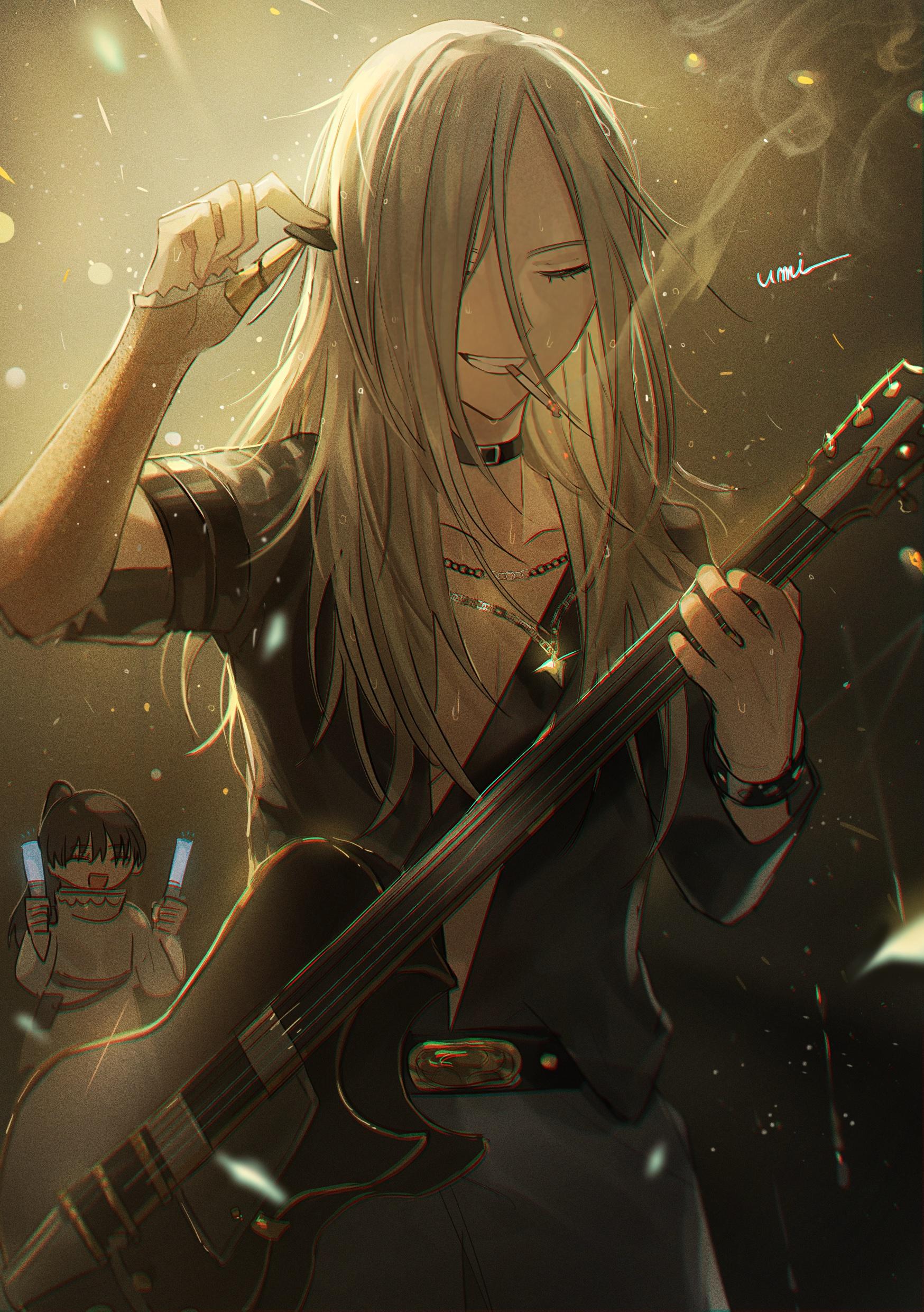 1748x2480 nacht with chitarra Clover wallpaper