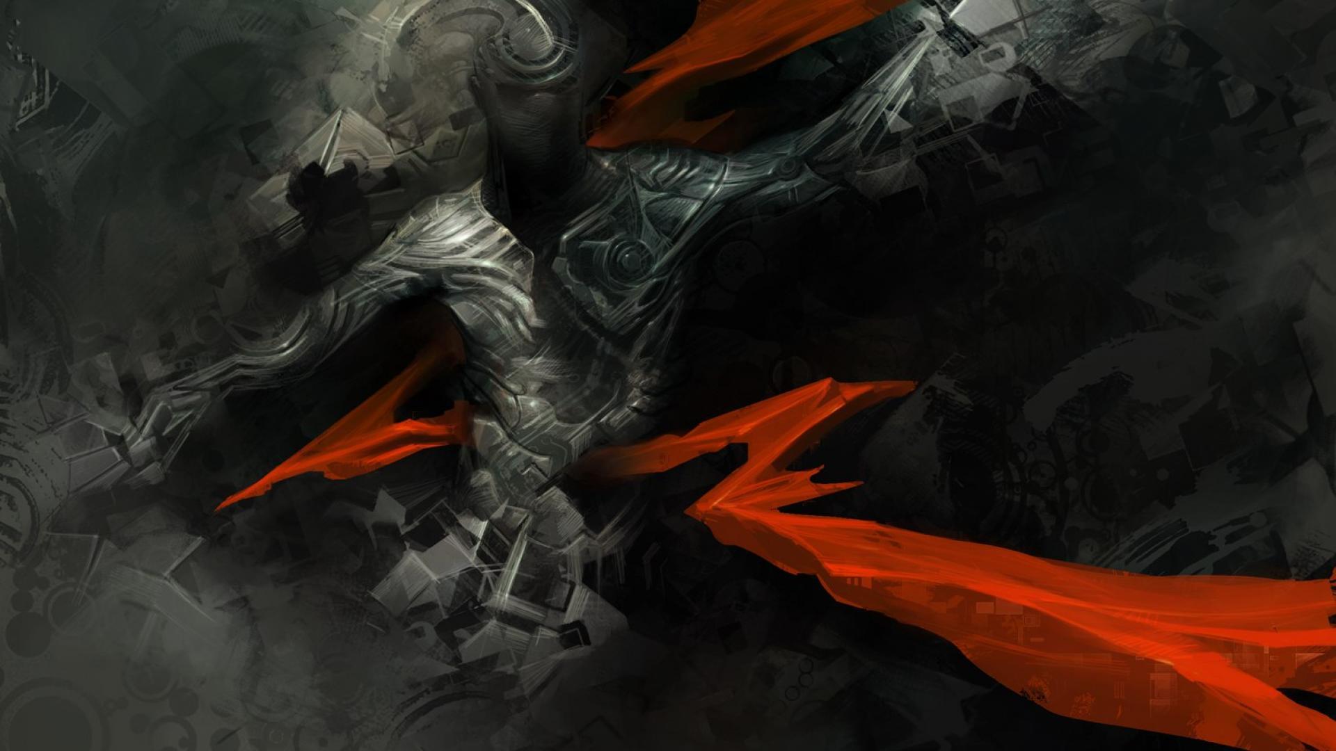 1920x1080 HD Black And Red Wallpaper