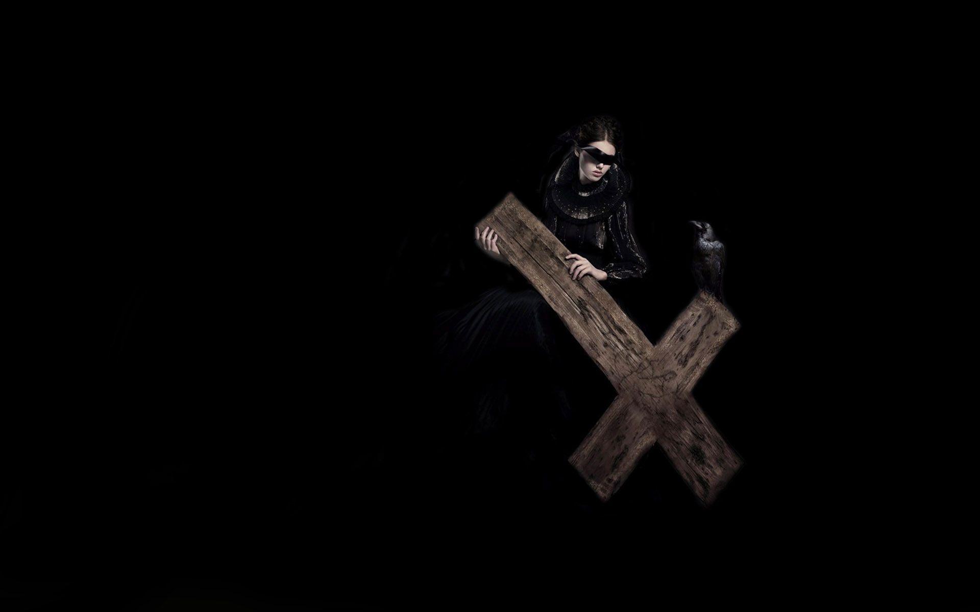 1920x1200 Dark horror fantasy gothic cross evil woemn raven birds occult anti