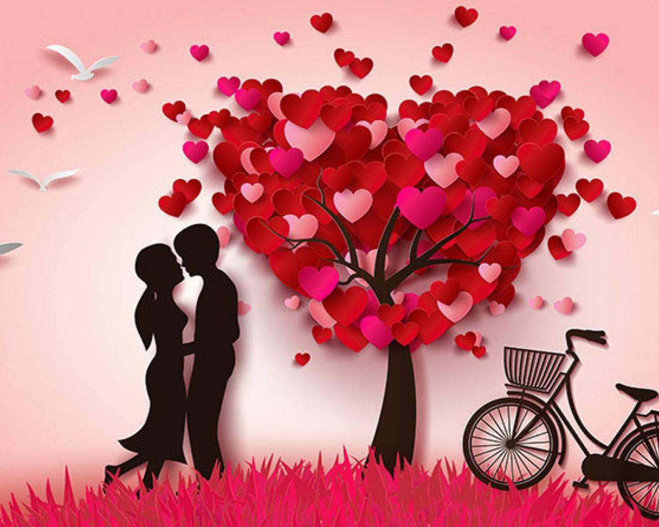 1280x1024 Facebook And Whatsapp Messages Romantic Love Loving Couple Love Under The Tree Mobile Wallpaper HD 1920x1080 :