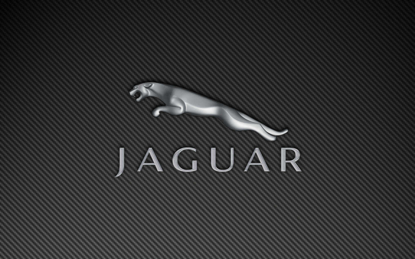 1440x900 Jaguar Leaper Logo Carbon Fiber Wallpaper 1440×900