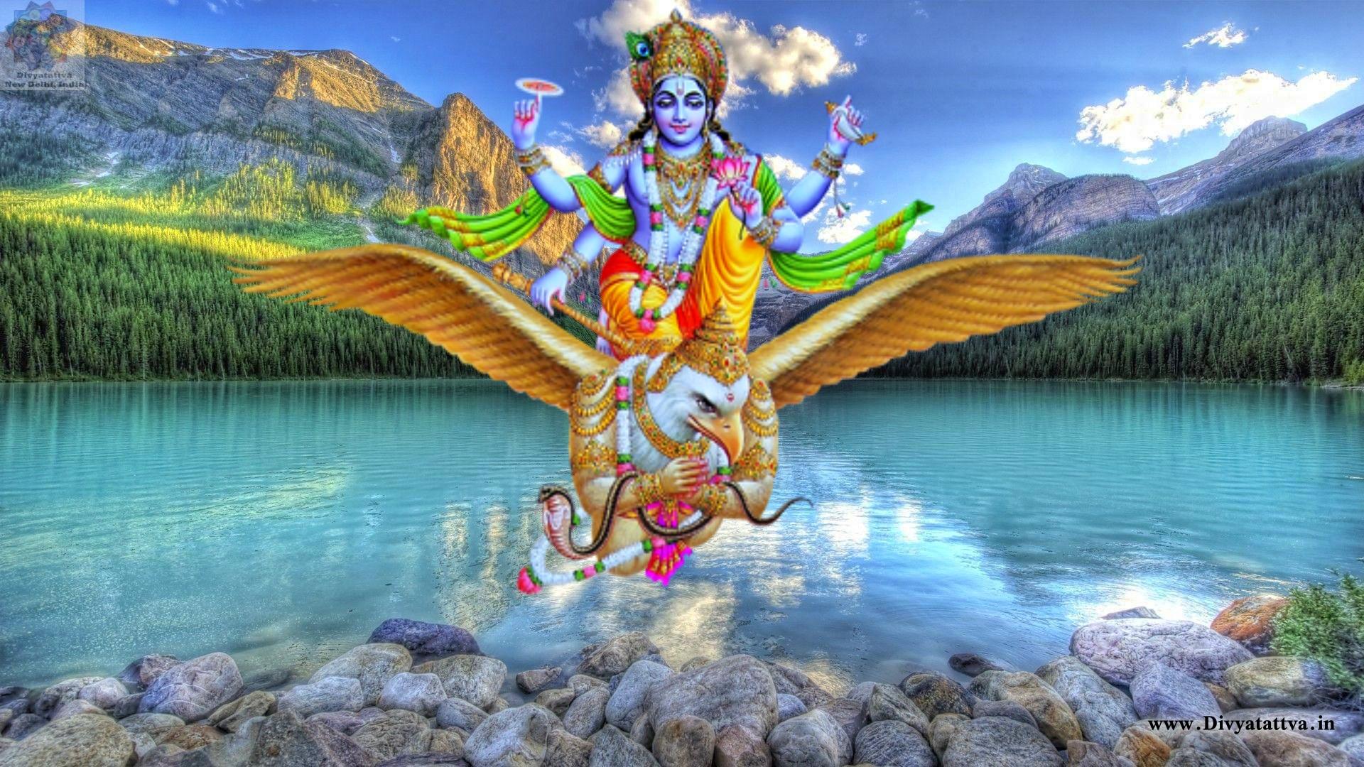 1920x1080 Lord Vishnu Narayan 6K UHD Wallpaper Photo Image Picture for Desktop Computer & Smartphones