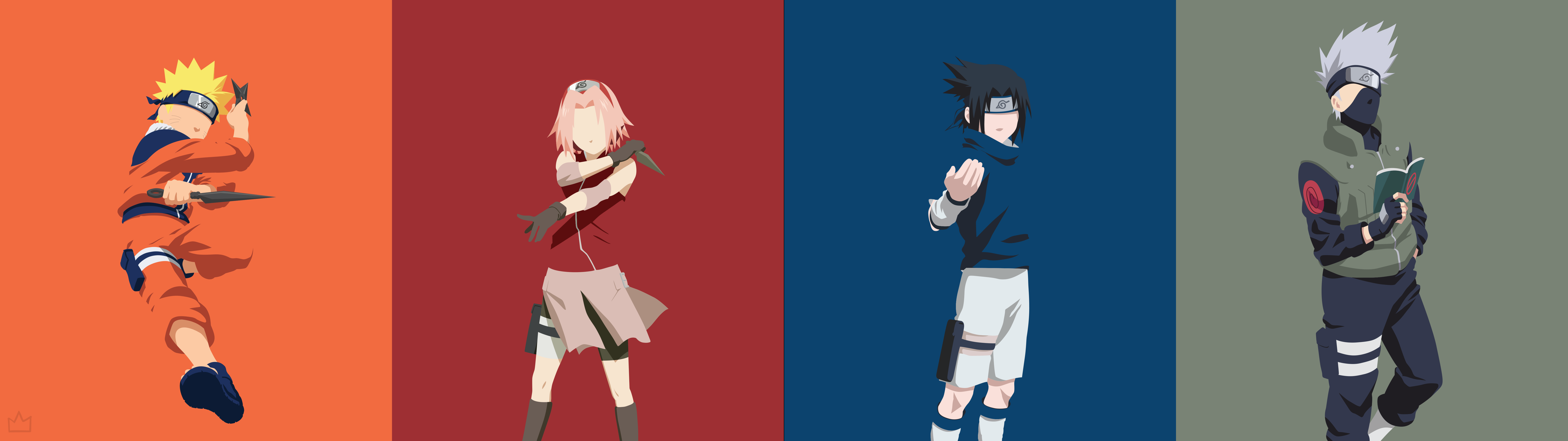 7680x2160 Naruto Dual Monitor Wallpaper