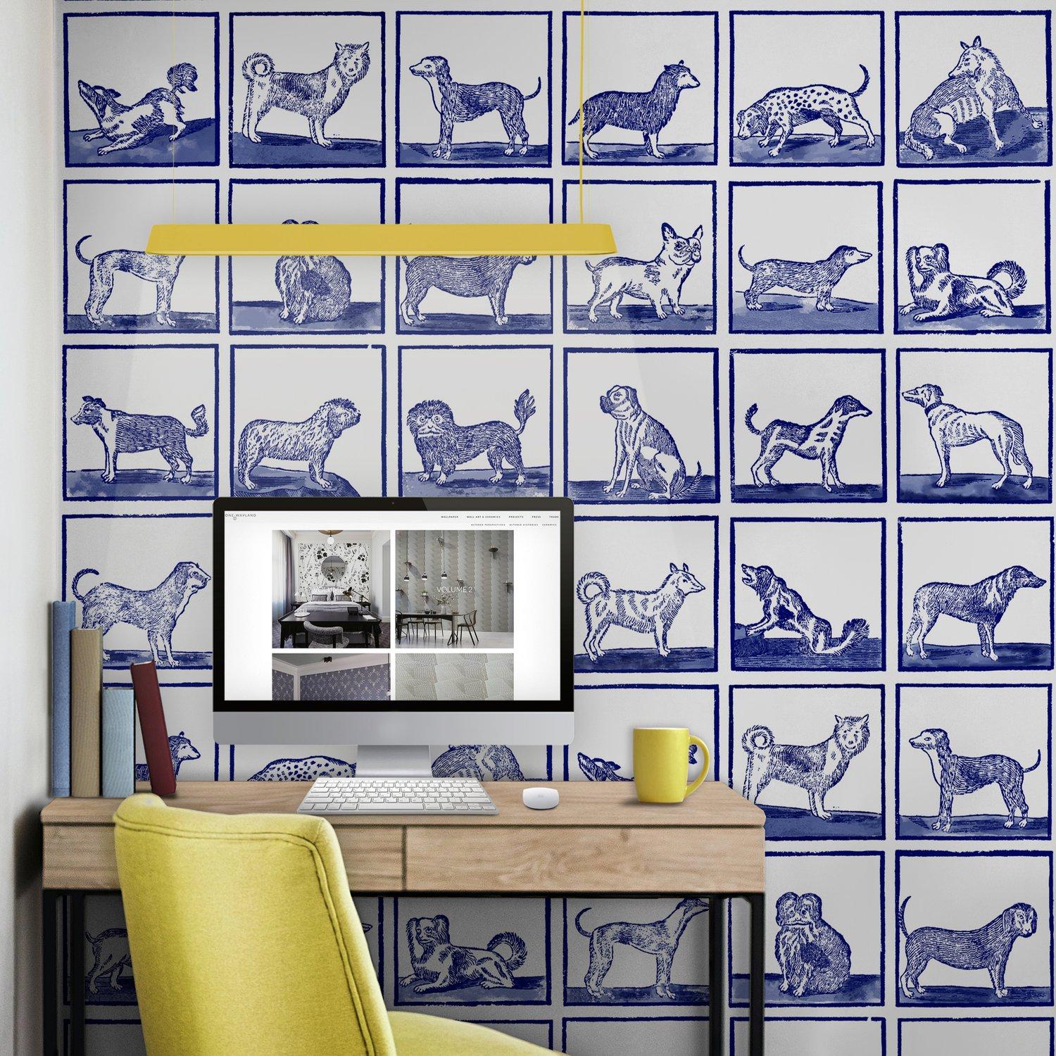 1500x1500 Dogs Wallpaper—Studio DeSimoneWayland. Unique Art Installations and Exclusive Wallpaper Design