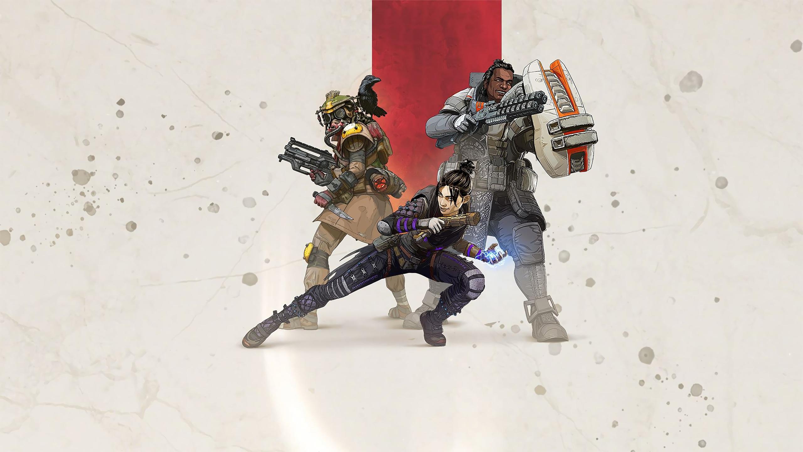 2560x1440 Wallpaper 4k Apex legends Wraith Bloodhound Gibraltar 4k Wallpaper