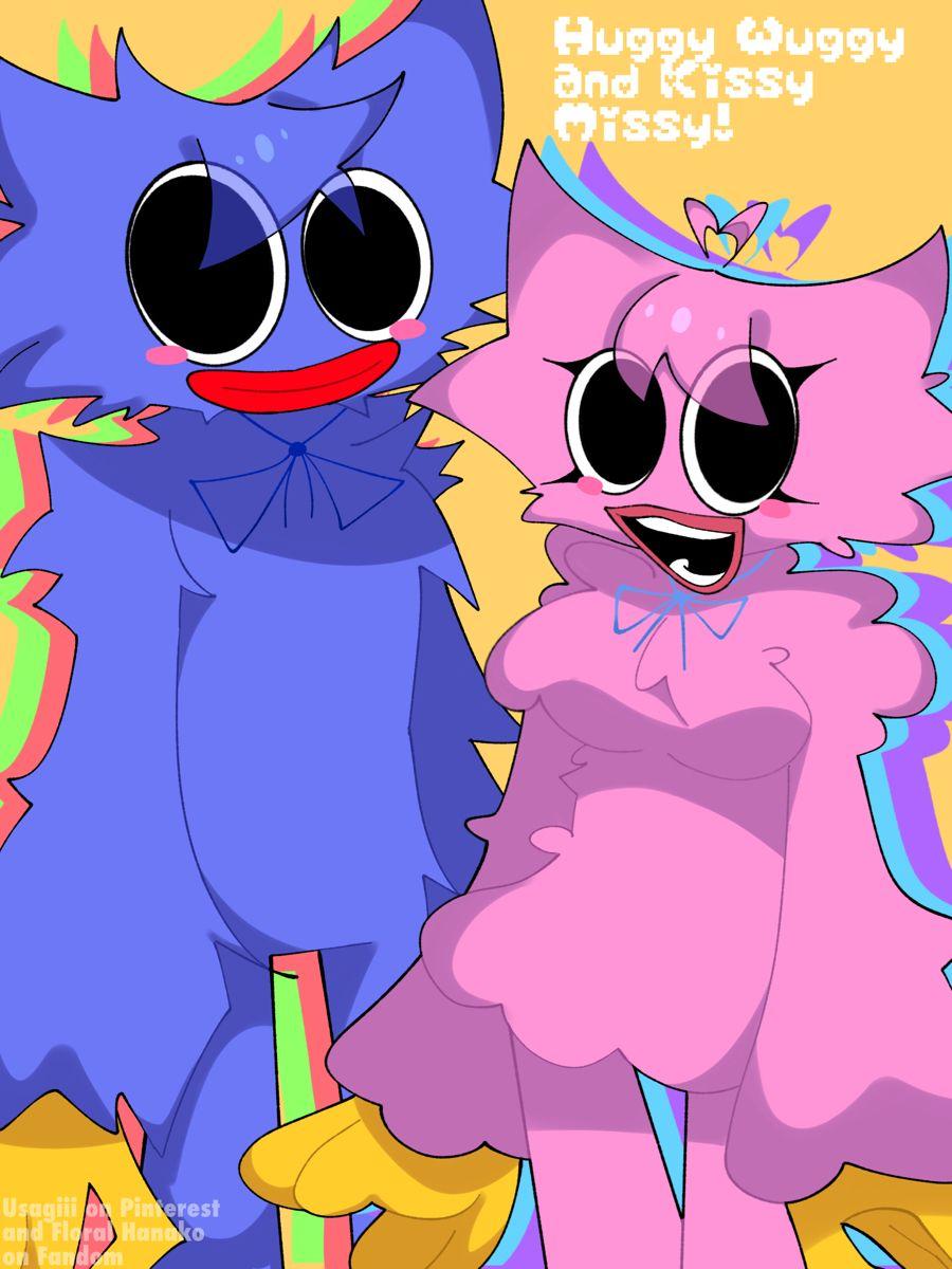 900x1200 Huggy Wuggy And Kissy Missy Wallpaper