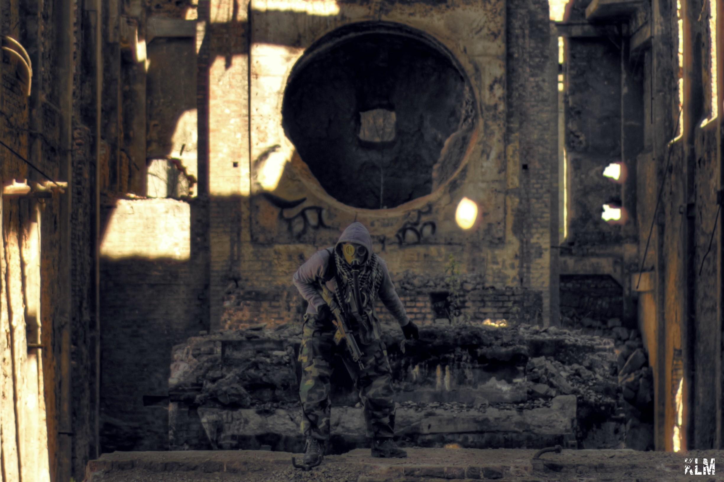 2449x1633 urban exploration poland abandoned stalker_ urbex klamra gas masks wallpaper