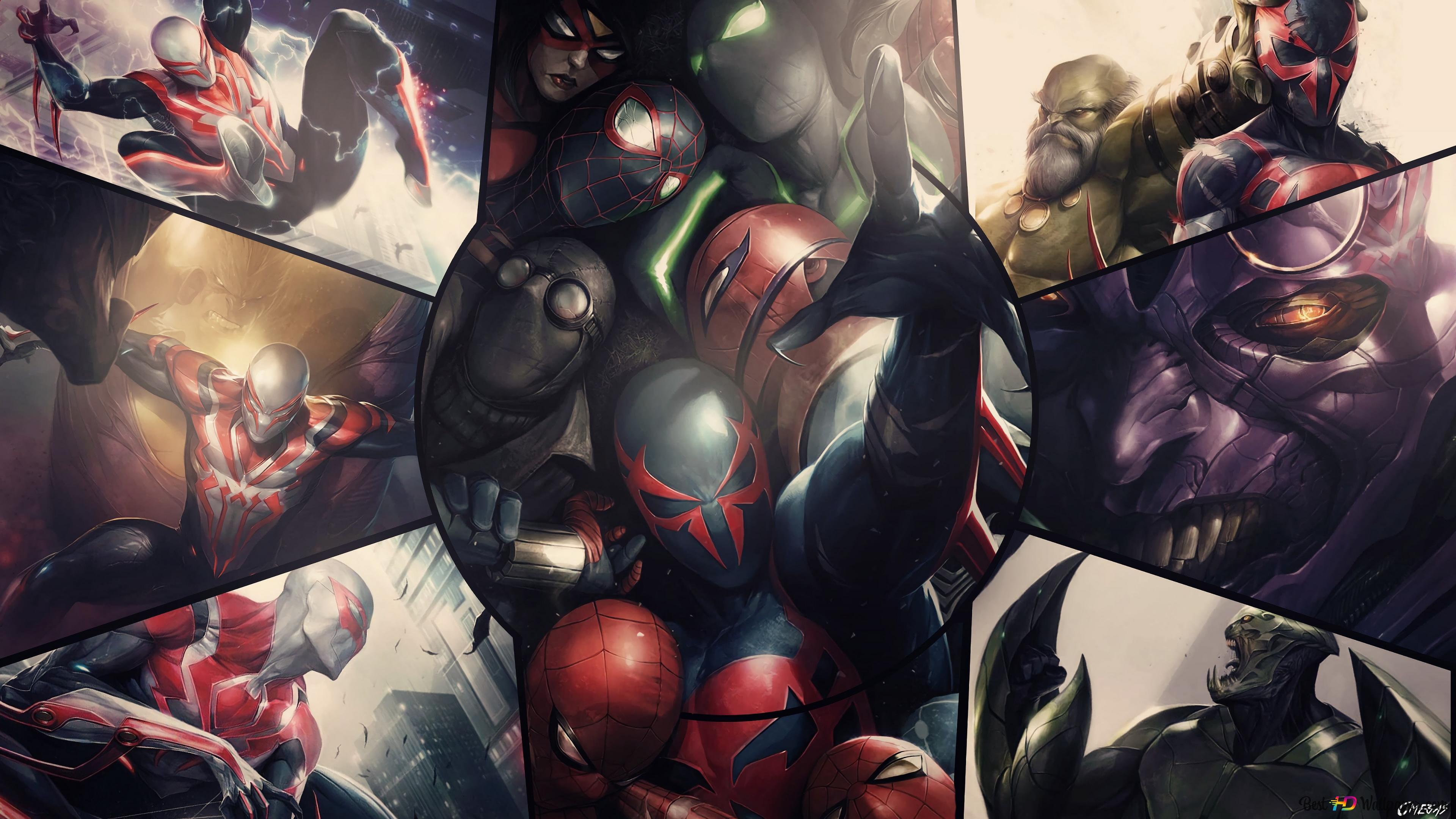 3840x2160 Spider Man 2099 (Miguel O'Hara) Marvel Superhero 8K Wallpaper Download