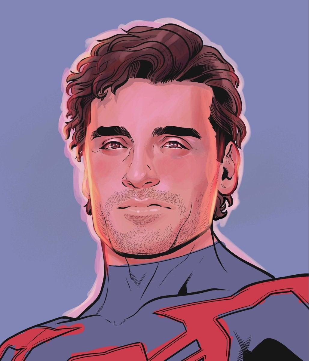 1028x1200 Fan Art Oscar Isaac As Miguel O'Hara / Spider Man 2099 By Will Sliney