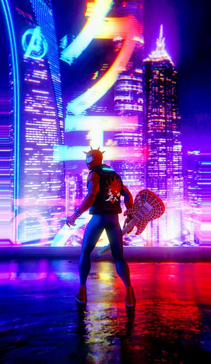 720x1242 Spider Punk, Spider Man. Spiderman Artwork, Superhero Wallpaper, Marvel Wallpaper